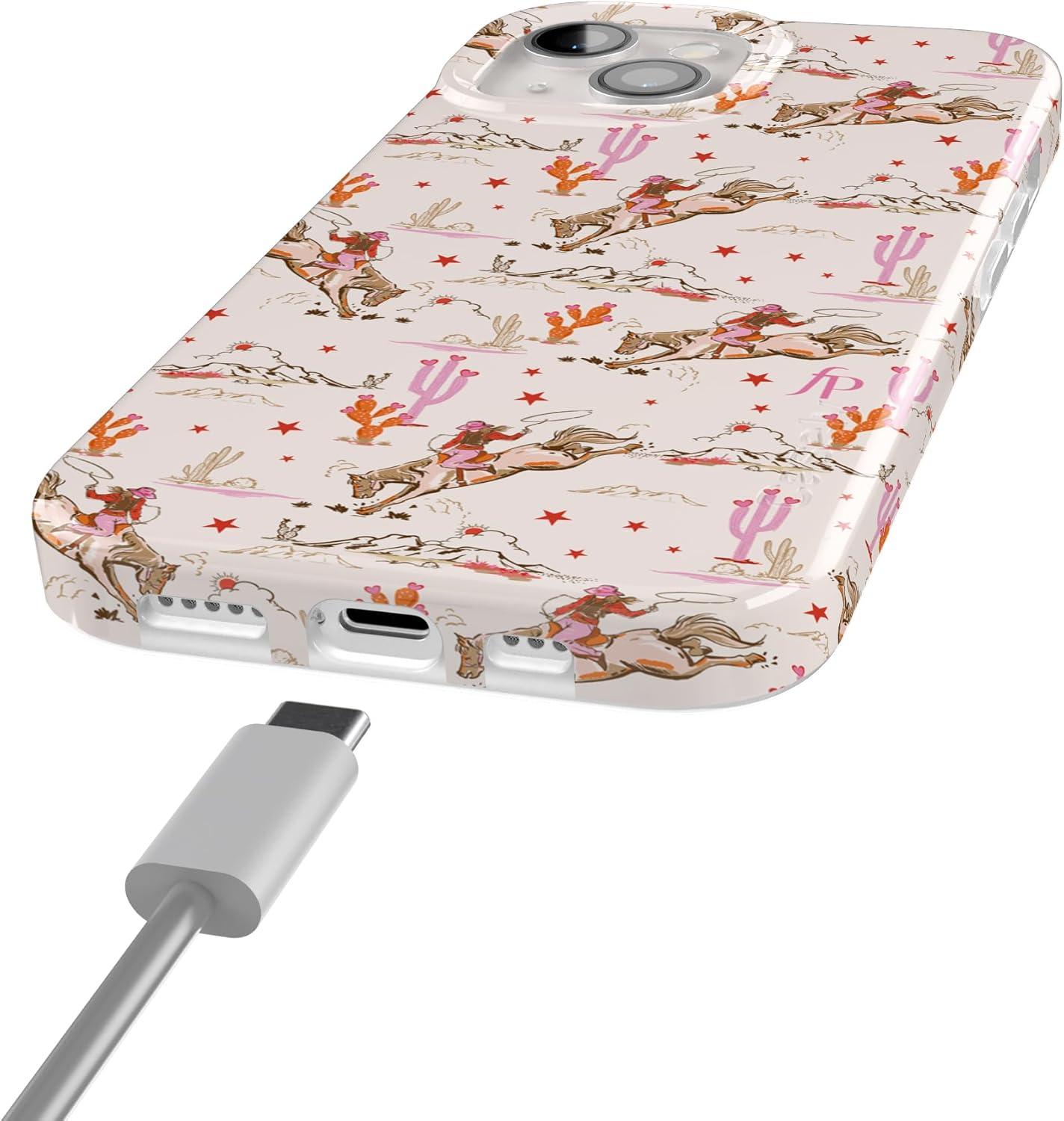 imageCasely iPhone 15 Plus Case Outside the Lines Crayola Marker Compatible with MagSafe Classic Ultra Slim DesignCowgirl Canyon FashionPass x Casely