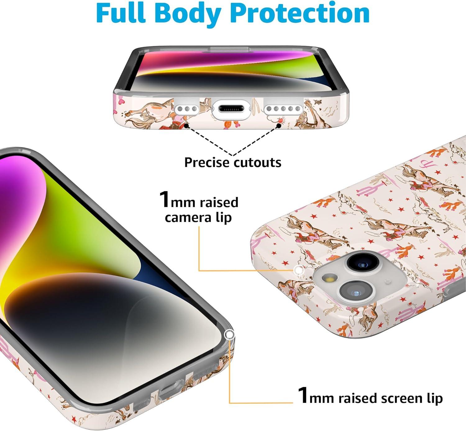 imageCasely iPhone 15 Plus Case Outside the Lines Crayola Marker Compatible with MagSafe Classic Ultra Slim DesignCowgirl Canyon FashionPass x Casely