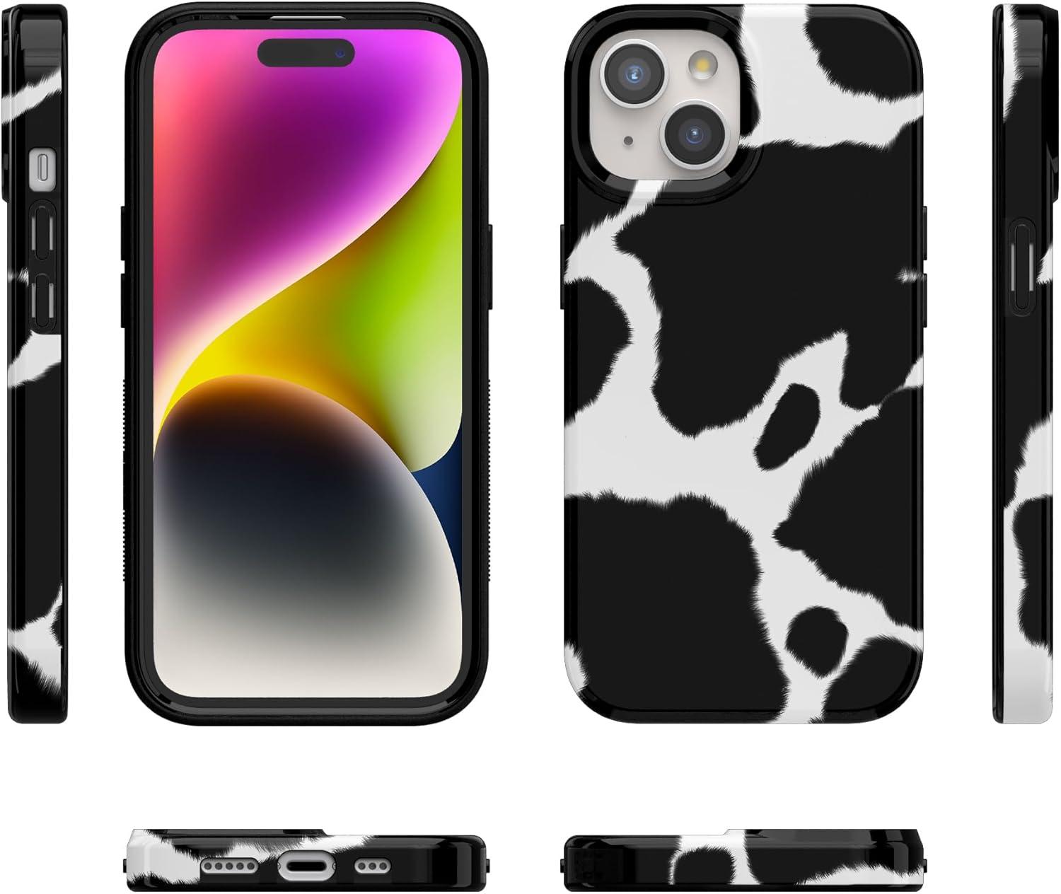 imageCasely iPhone 15 Plus Case Outside the Lines Crayola Marker Compatible with MagSafe Classic Ultra Slim DesignCurrent MOOd Cow Print