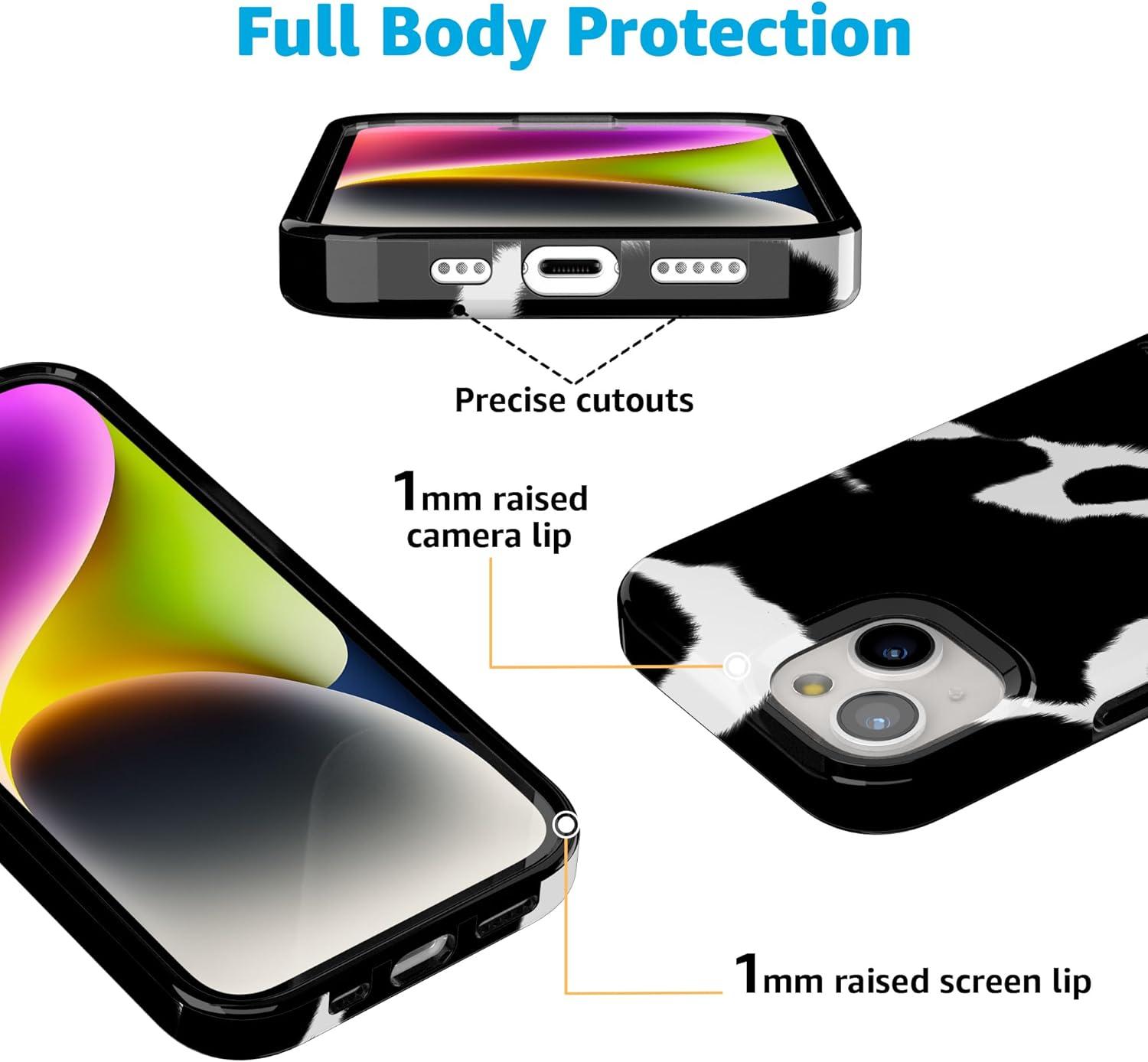 imageCasely iPhone 15 Plus Case Outside the Lines Crayola Marker Compatible with MagSafe Classic Ultra Slim DesignCurrent MOOd Cow Print