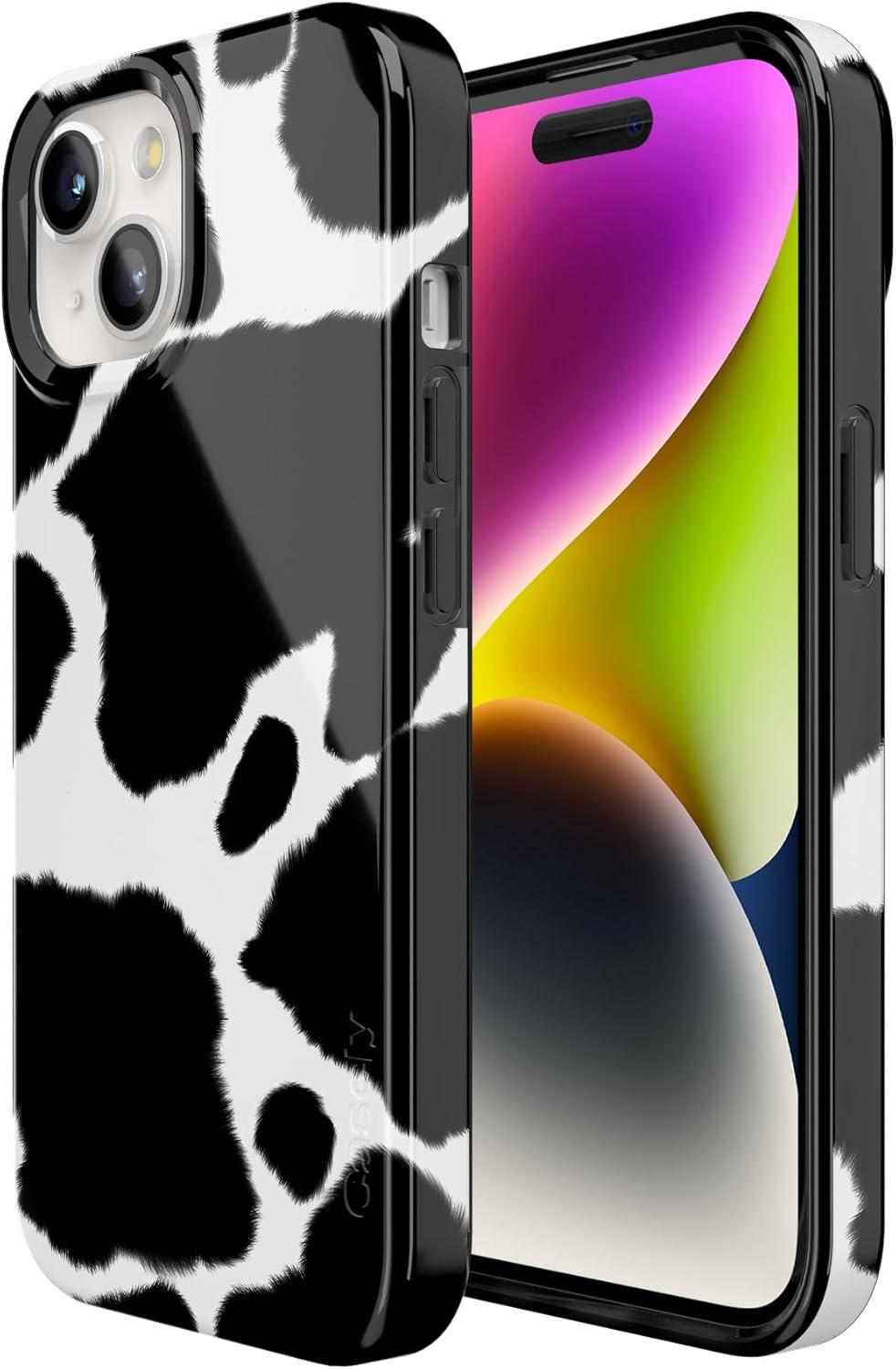 imageCasely iPhone 15 Plus Case Outside the Lines Crayola Marker Compatible with MagSafe Classic Ultra Slim DesignCurrent MOOd Cow Print