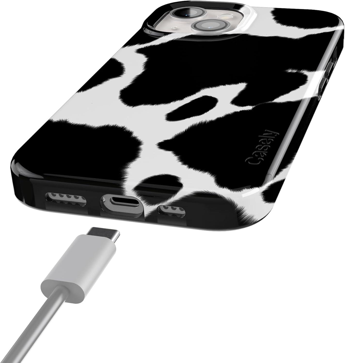 imageCasely iPhone 15 Plus Case Outside the Lines Crayola Marker Compatible with MagSafe Classic Ultra Slim DesignCurrent MOOd Cow Print