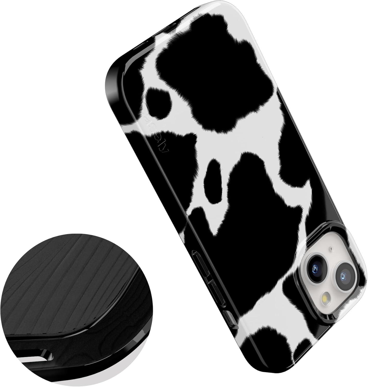 imageCasely iPhone 15 Plus Case Outside the Lines Crayola Marker Compatible with MagSafe Classic Ultra Slim DesignCurrent MOOd Cow Print