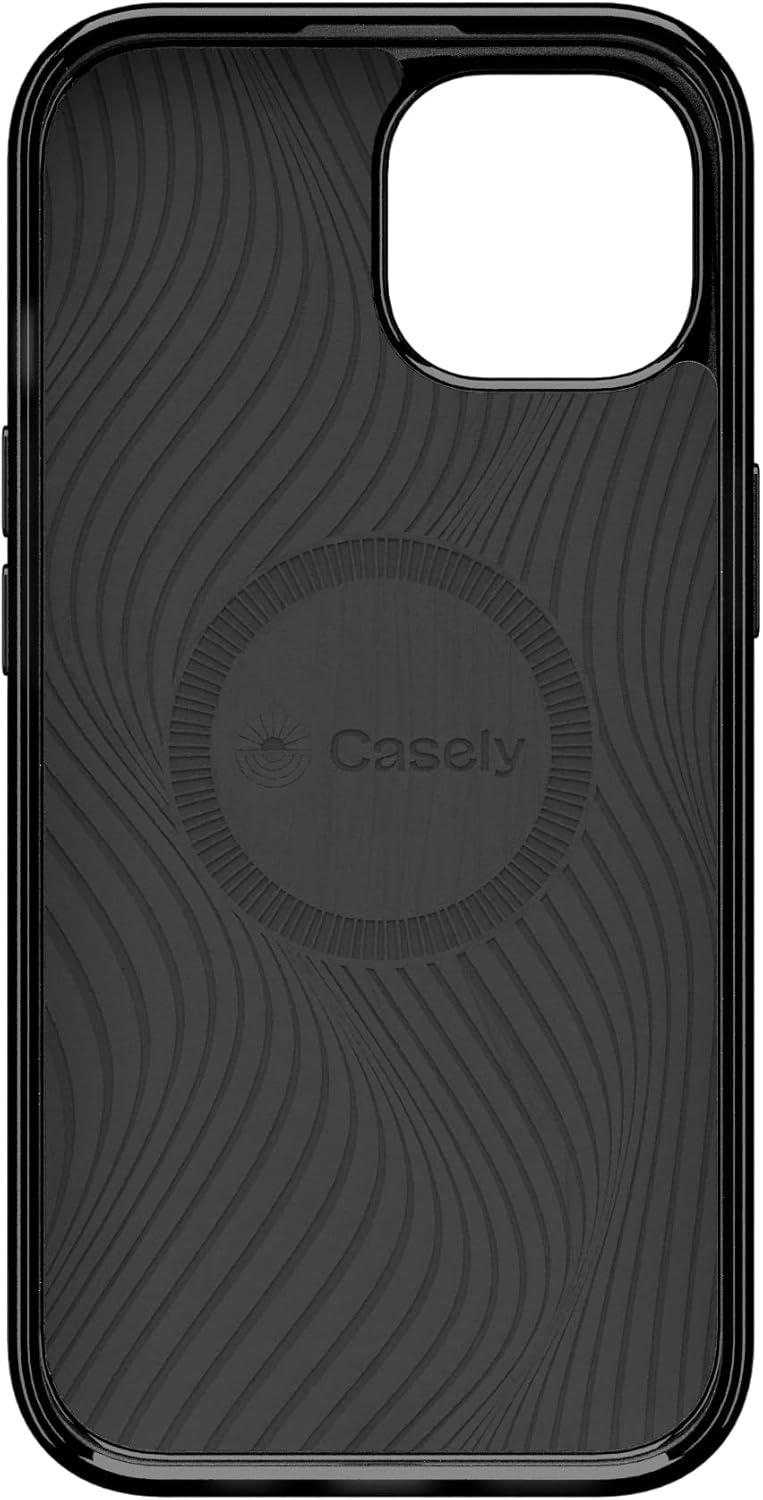 imageCasely iPhone 15 Plus Case Outside the Lines Crayola Marker Compatible with MagSafe Classic Ultra Slim DesignDark Fantasy Contrast Floral