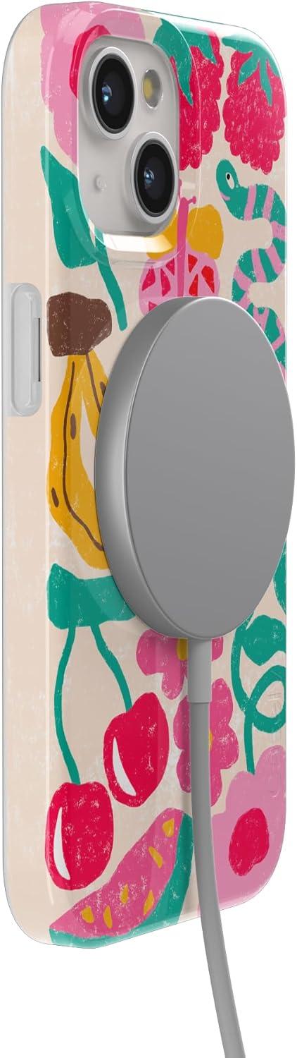 imageCasely iPhone 15 Plus Case Outside the Lines Crayola Marker Compatible with MagSafe Classic Ultra Slim DesignDoodle Bug Crayola Crayon