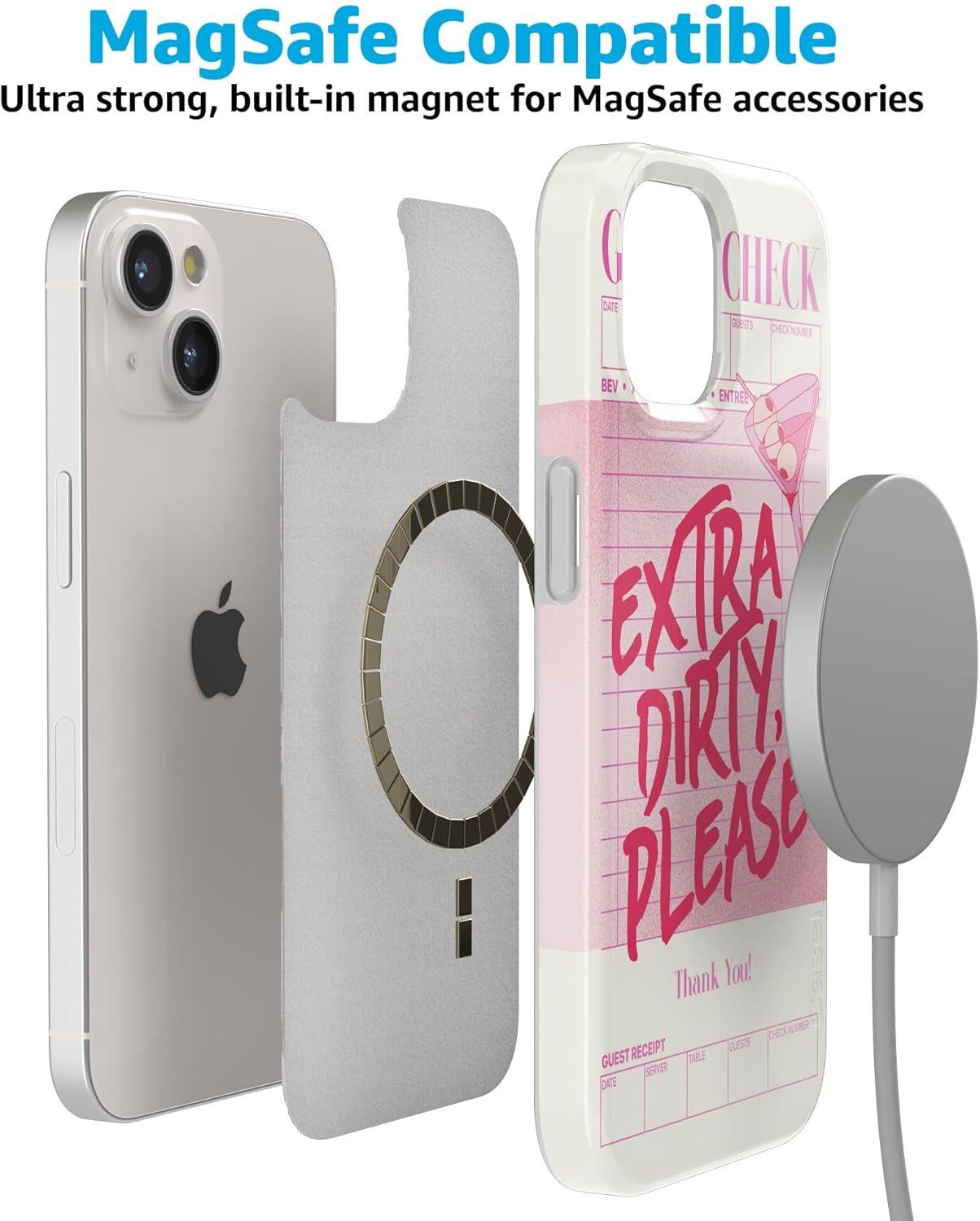 imageCasely iPhone 15 Plus Case Outside the Lines Crayola Marker Compatible with MagSafe Classic Ultra Slim DesignExtra Dirty Please Fun on Weekdays