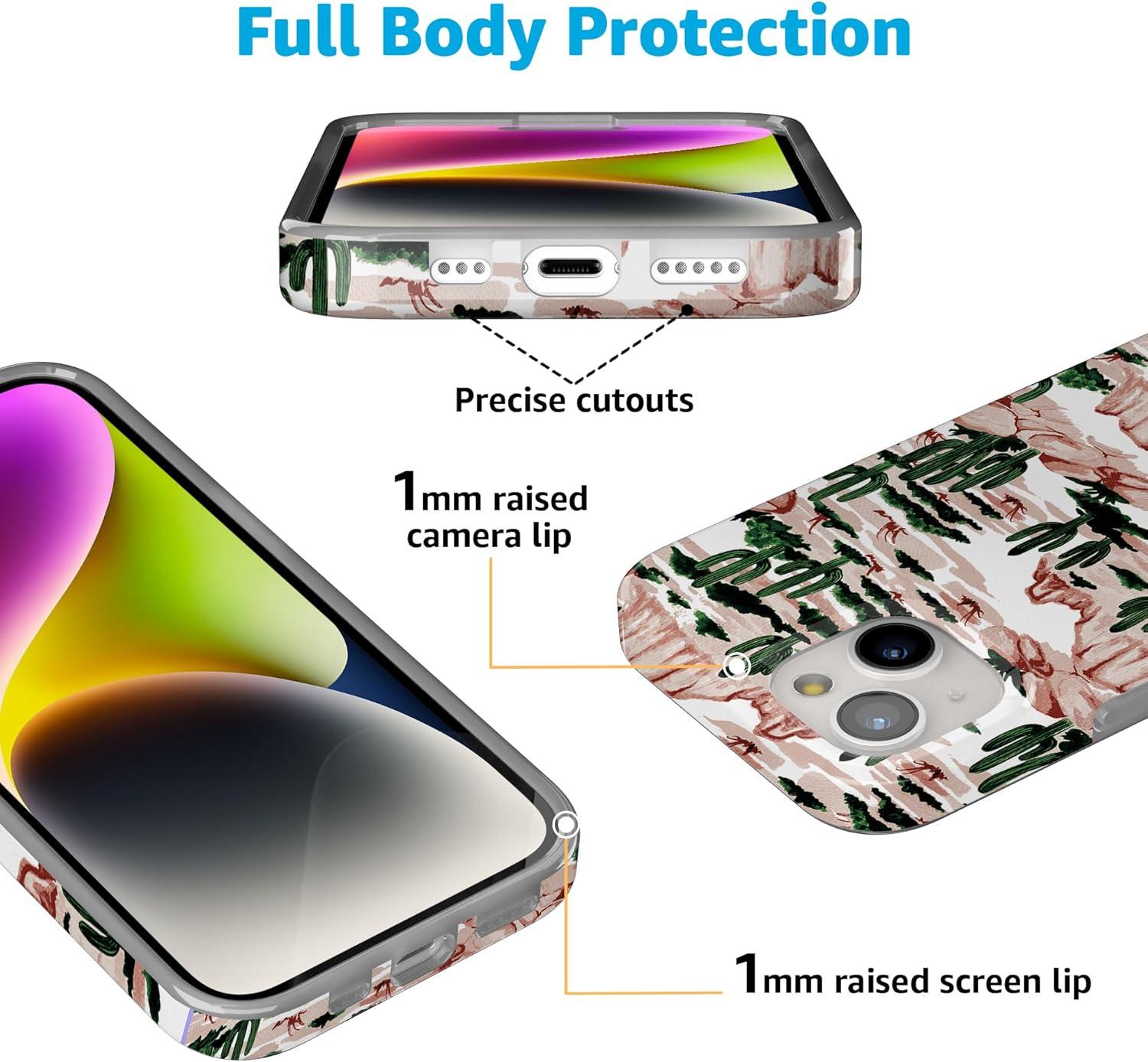 imageCasely iPhone 15 Plus Case Outside the Lines Crayola Marker Compatible with MagSafe Classic Ultra Slim DesignGold Rush Desert