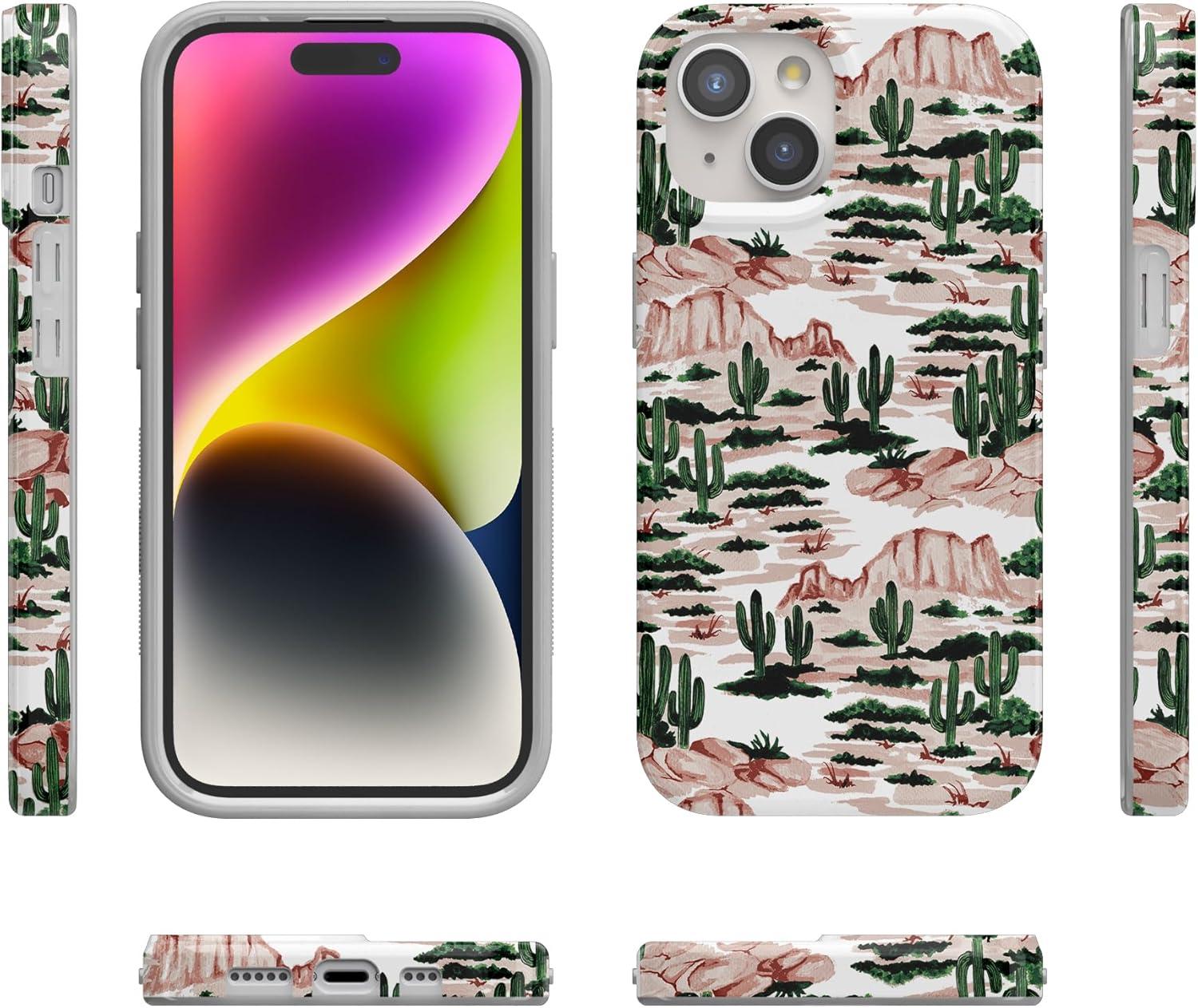 imageCasely iPhone 15 Plus Case Outside the Lines Crayola Marker Compatible with MagSafe Classic Ultra Slim DesignGold Rush Desert