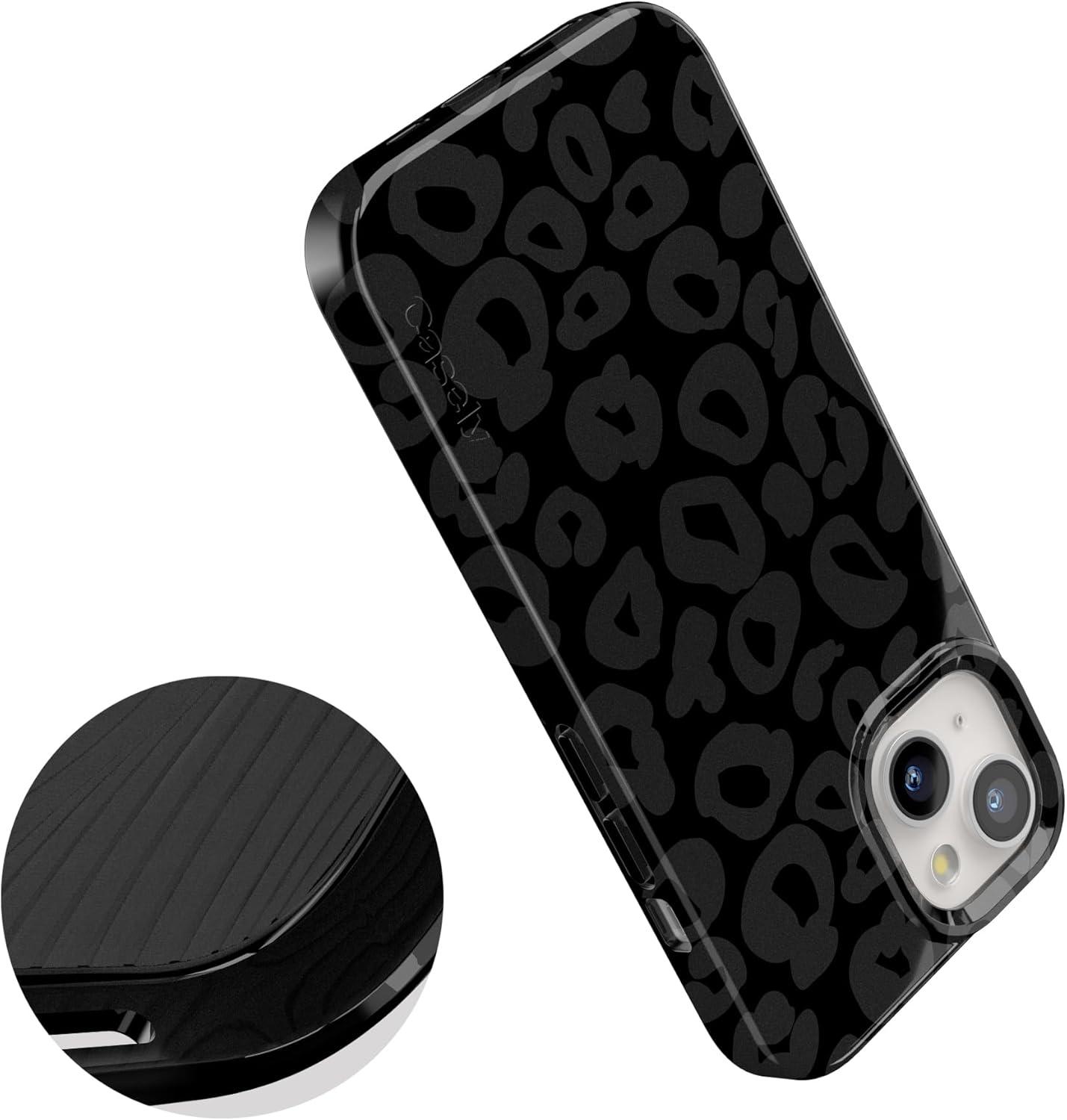 imageCasely iPhone 15 Plus Case Outside the Lines Crayola Marker Compatible with MagSafe Classic Ultra Slim DesignInto the Wild Black Leopard