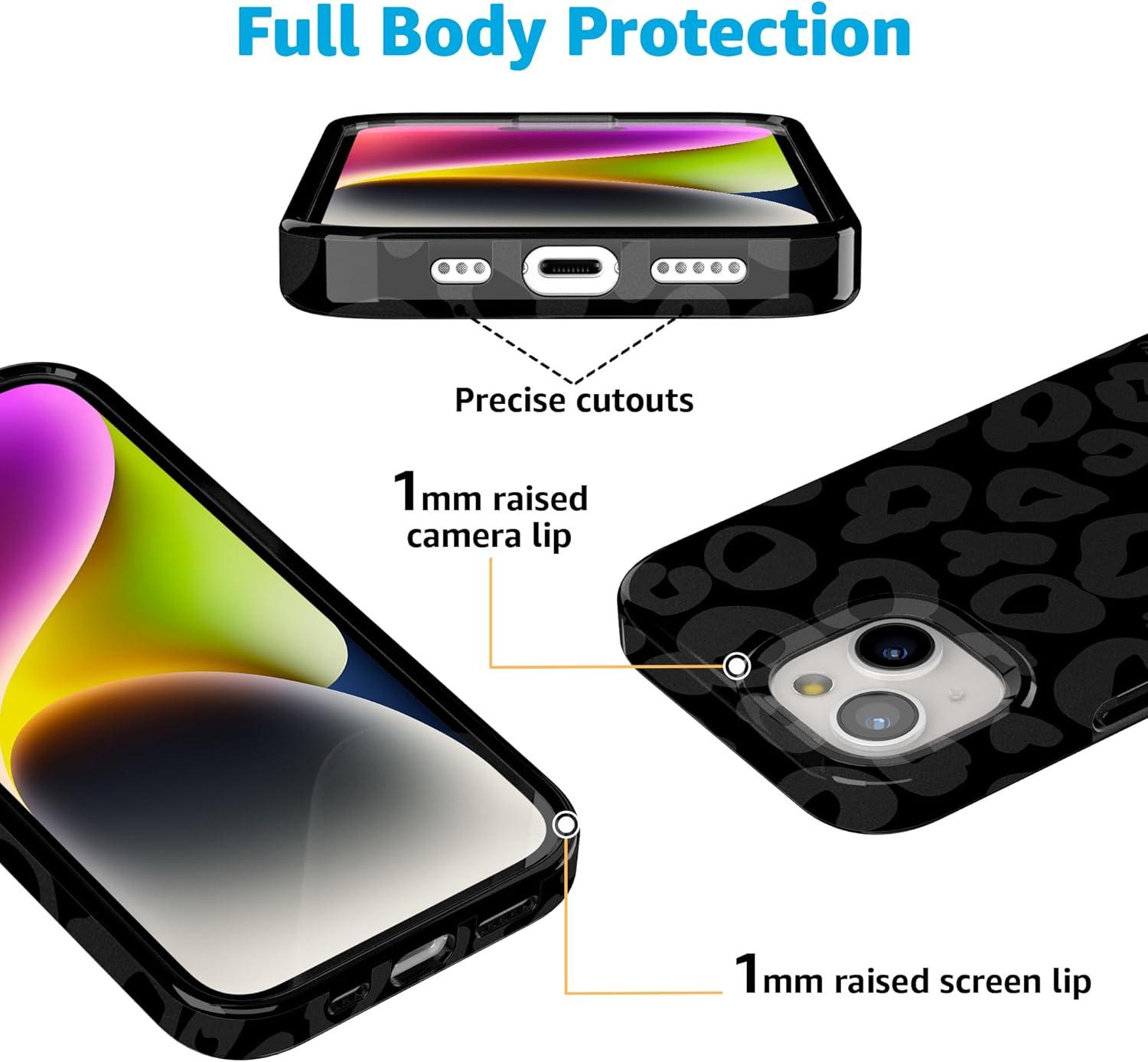 imageCasely iPhone 15 Plus Case Outside the Lines Crayola Marker Compatible with MagSafe Classic Ultra Slim DesignInto the Wild Black Leopard