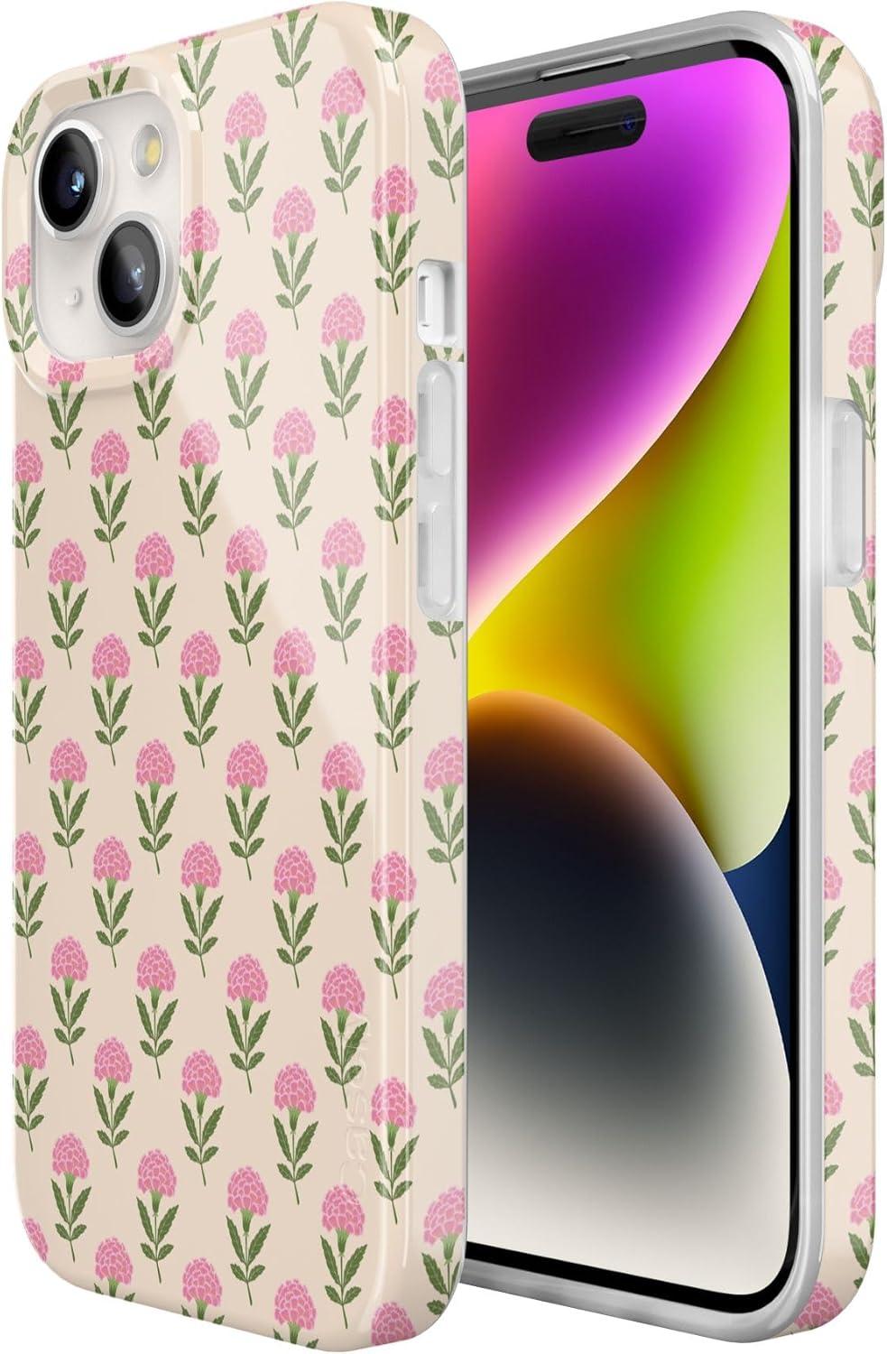 imageCasely iPhone 15 Plus Case Outside the Lines Crayola Marker Compatible with MagSafe Classic Ultra Slim DesignJennas Flowers Fun on Weekdays