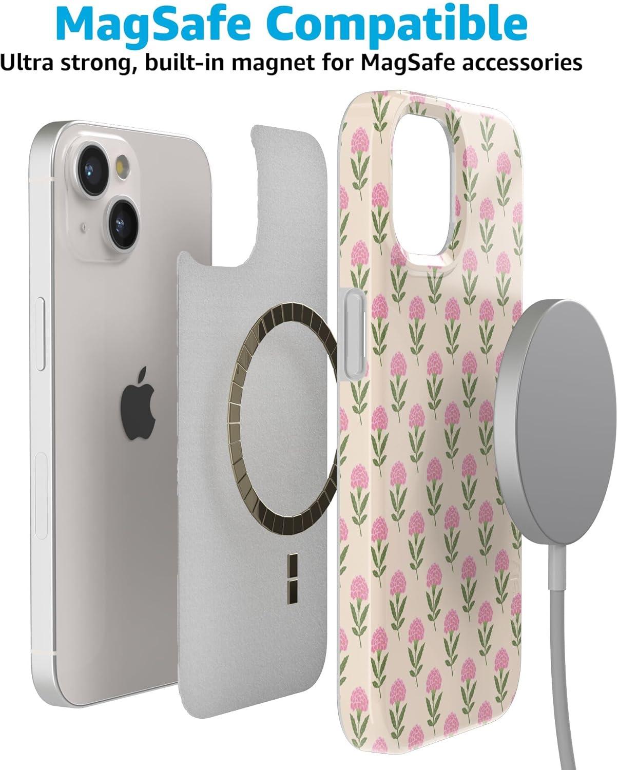 imageCasely iPhone 15 Plus Case Outside the Lines Crayola Marker Compatible with MagSafe Classic Ultra Slim DesignJennas Flowers Fun on Weekdays