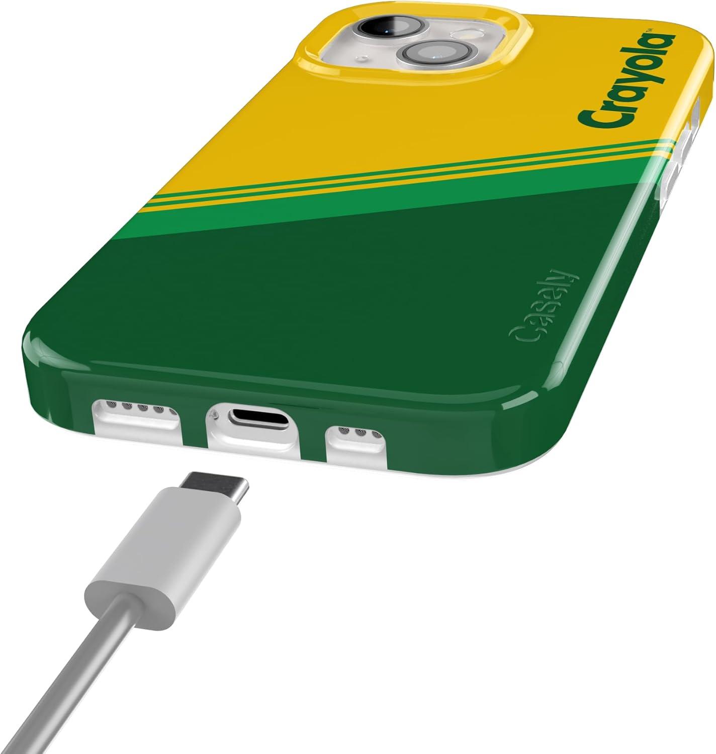 imageCasely iPhone 15 Plus Case Outside the Lines Crayola Marker Compatible with MagSafe Classic Ultra Slim DesignKeep It Classic Crayola Crayon Box