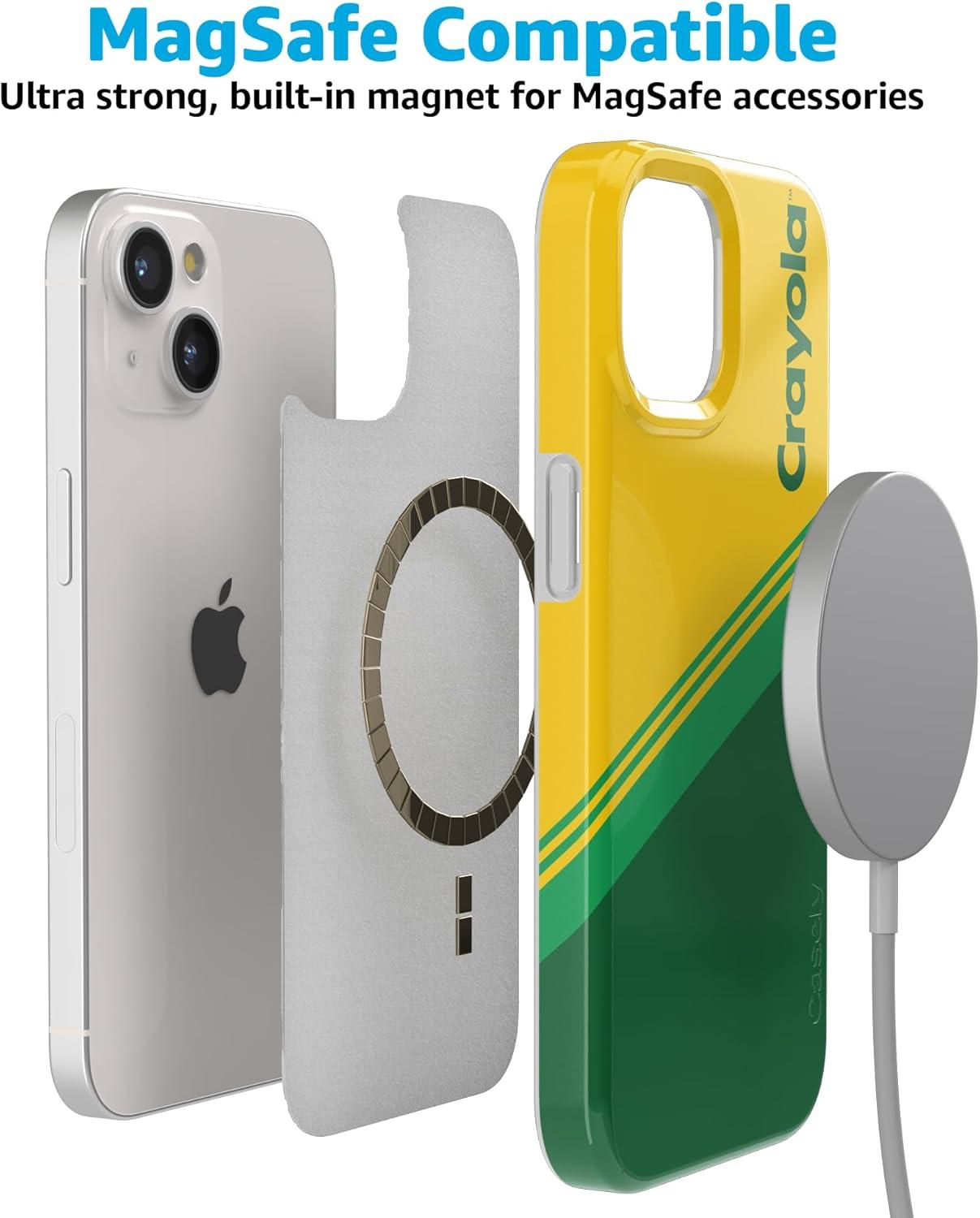 imageCasely iPhone 15 Plus Case Outside the Lines Crayola Marker Compatible with MagSafe Classic Ultra Slim DesignKeep It Classic Crayola Crayon Box