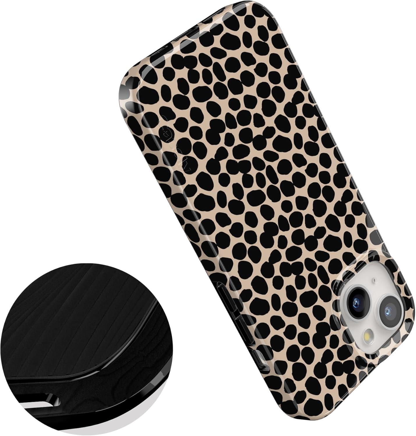 imageCasely iPhone 15 Plus Case Outside the Lines Crayola Marker Compatible with MagSafe Classic Ultra Slim DesignLost in Spots Cheetah Print