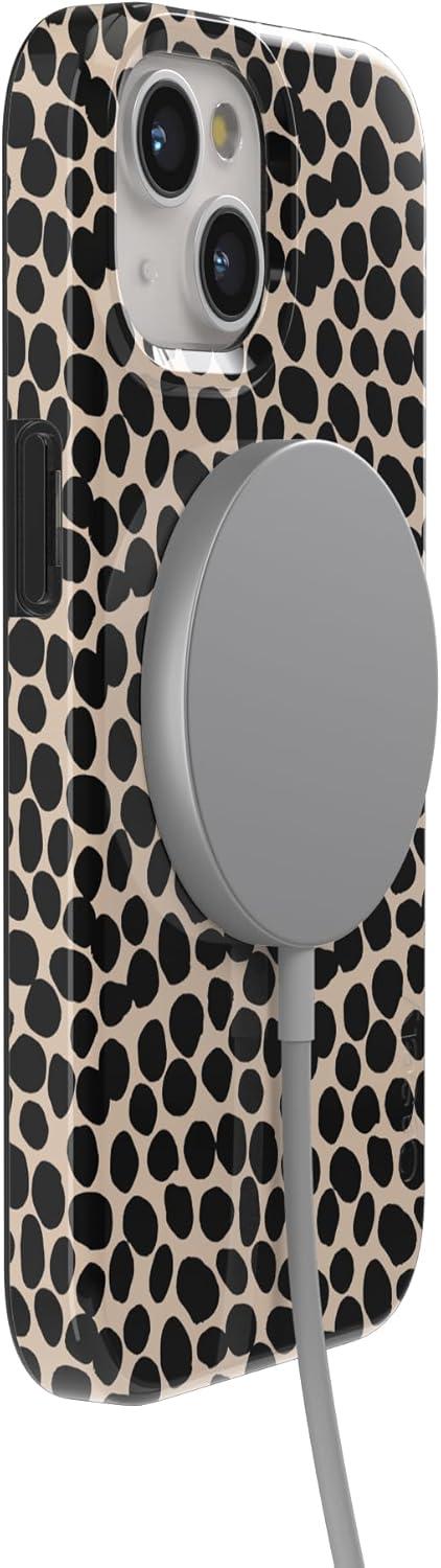 imageCasely iPhone 15 Plus Case Outside the Lines Crayola Marker Compatible with MagSafe Classic Ultra Slim DesignLost in Spots Cheetah Print