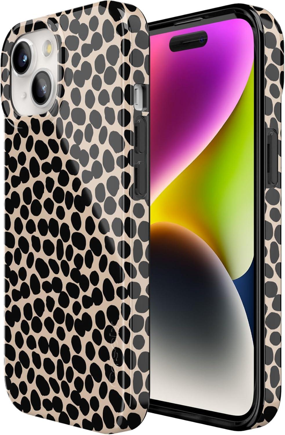 imageCasely iPhone 15 Plus Case Outside the Lines Crayola Marker Compatible with MagSafe Classic Ultra Slim DesignLost in Spots Cheetah Print