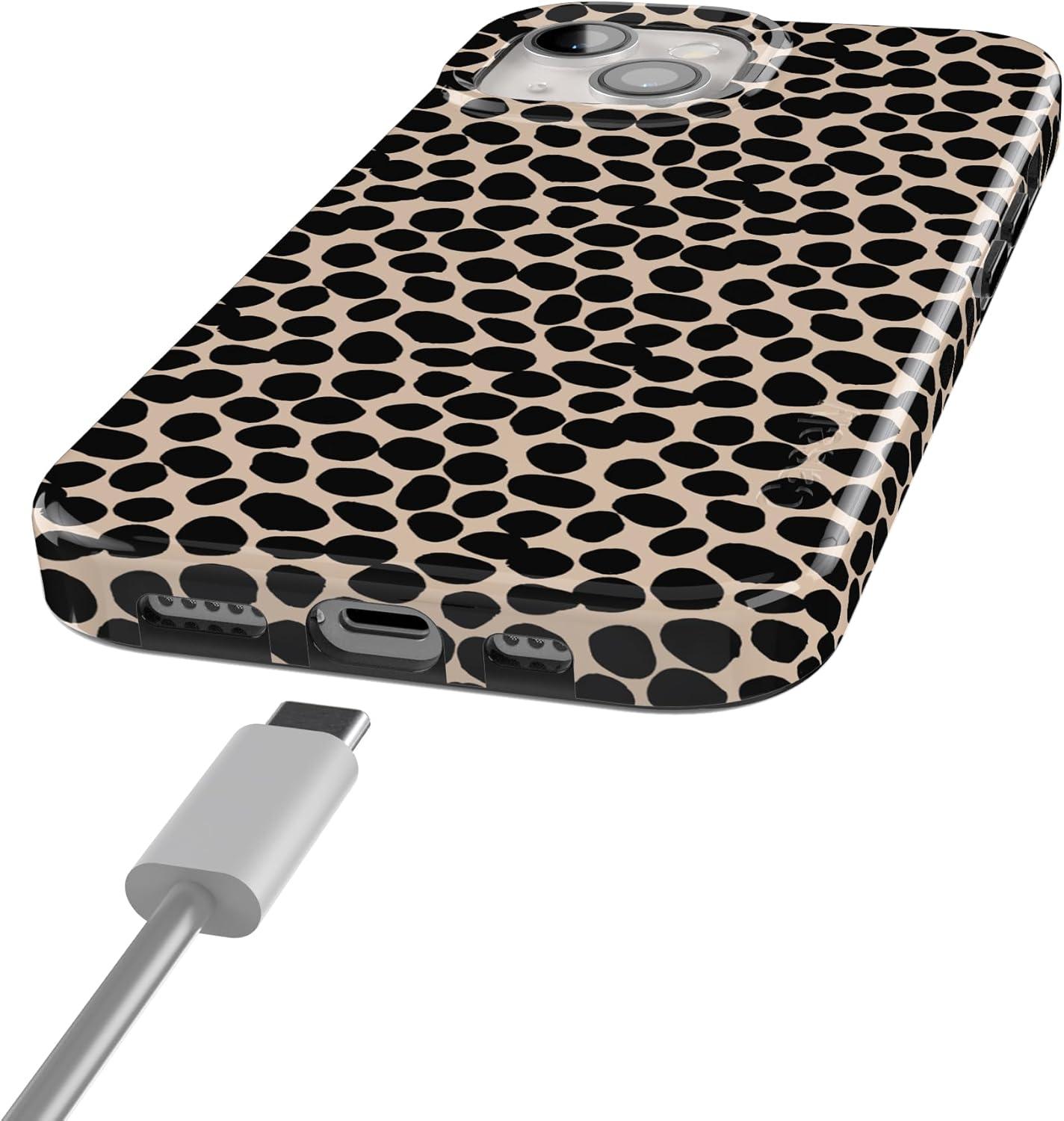 imageCasely iPhone 15 Plus Case Outside the Lines Crayola Marker Compatible with MagSafe Classic Ultra Slim DesignLost in Spots Cheetah Print