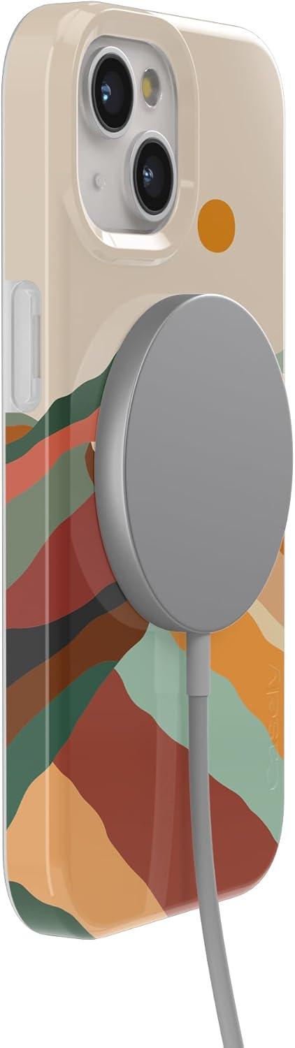 imageCasely iPhone 15 Plus Case Outside the Lines Crayola Marker Compatible with MagSafe Classic Ultra Slim DesignMagic Mountain Colorblock