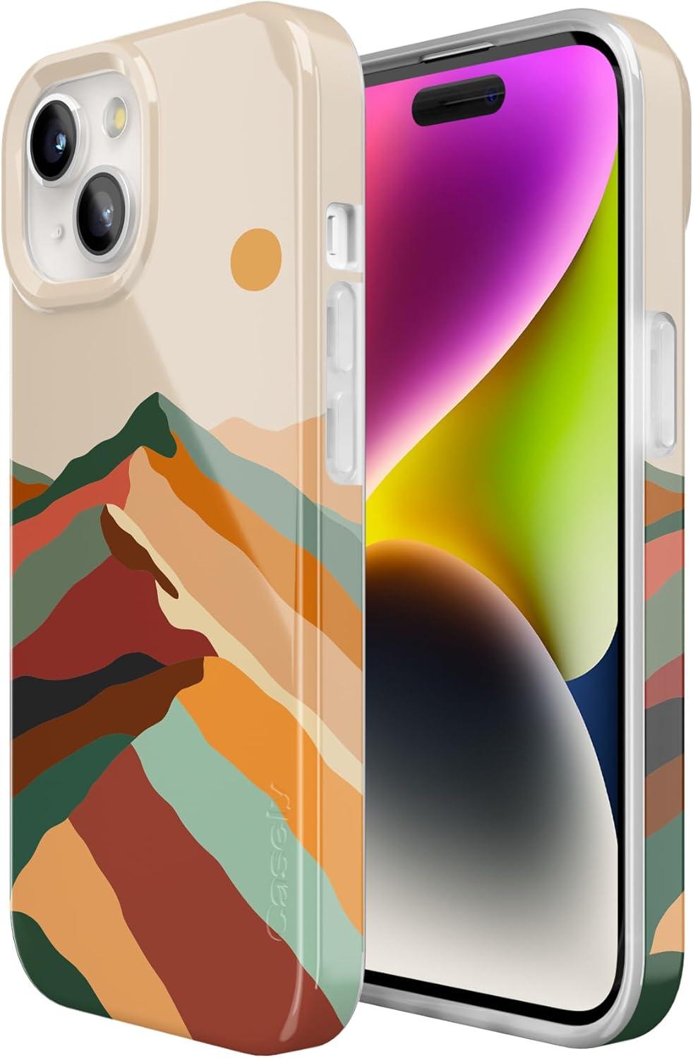 imageCasely iPhone 15 Plus Case Outside the Lines Crayola Marker Compatible with MagSafe Classic Ultra Slim DesignMagic Mountain Colorblock
