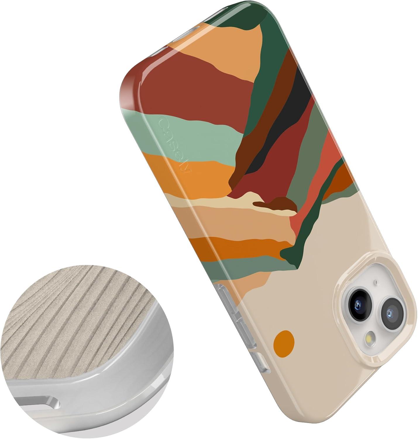 imageCasely iPhone 15 Plus Case Outside the Lines Crayola Marker Compatible with MagSafe Classic Ultra Slim DesignMagic Mountain Colorblock