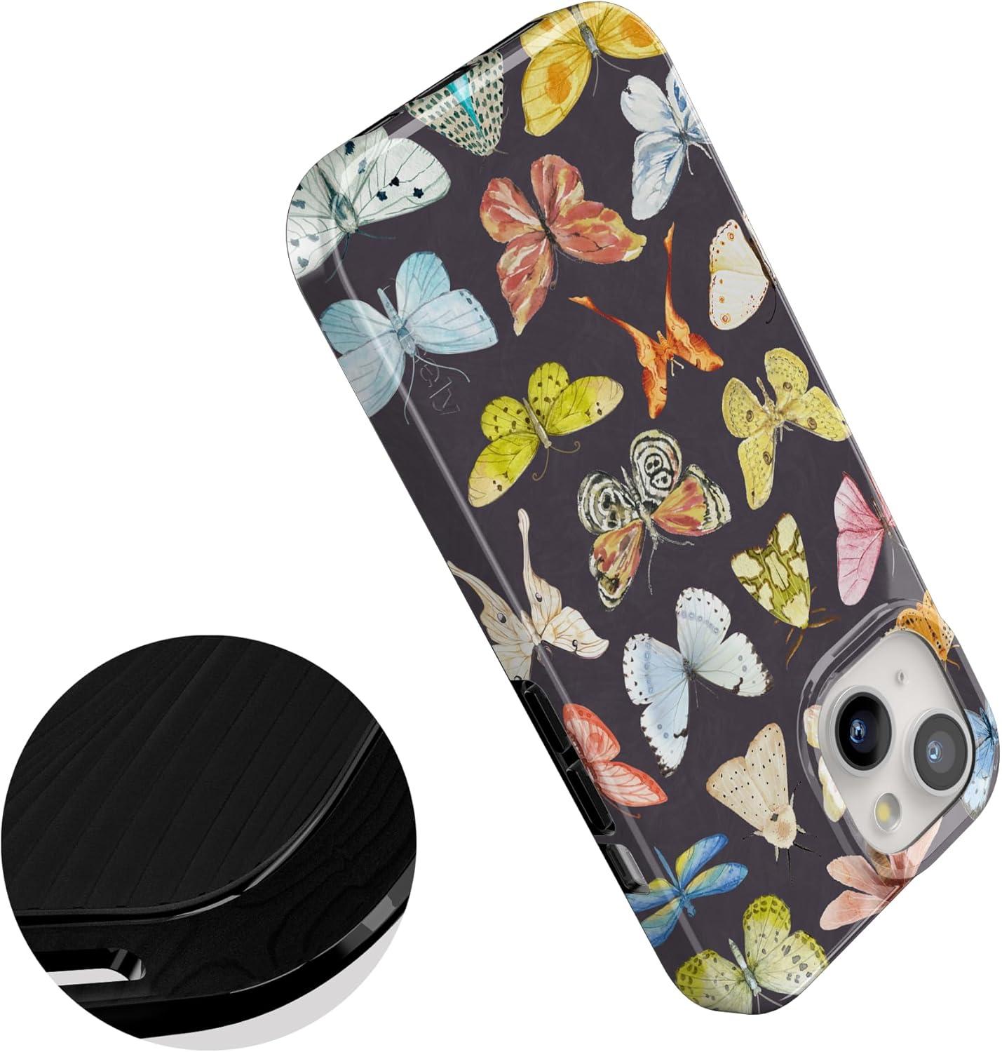 imageCasely iPhone 15 Plus Case Outside the Lines Crayola Marker Compatible with MagSafe Classic Ultra Slim DesignMidnight Monarch Jenna Palek x Casely