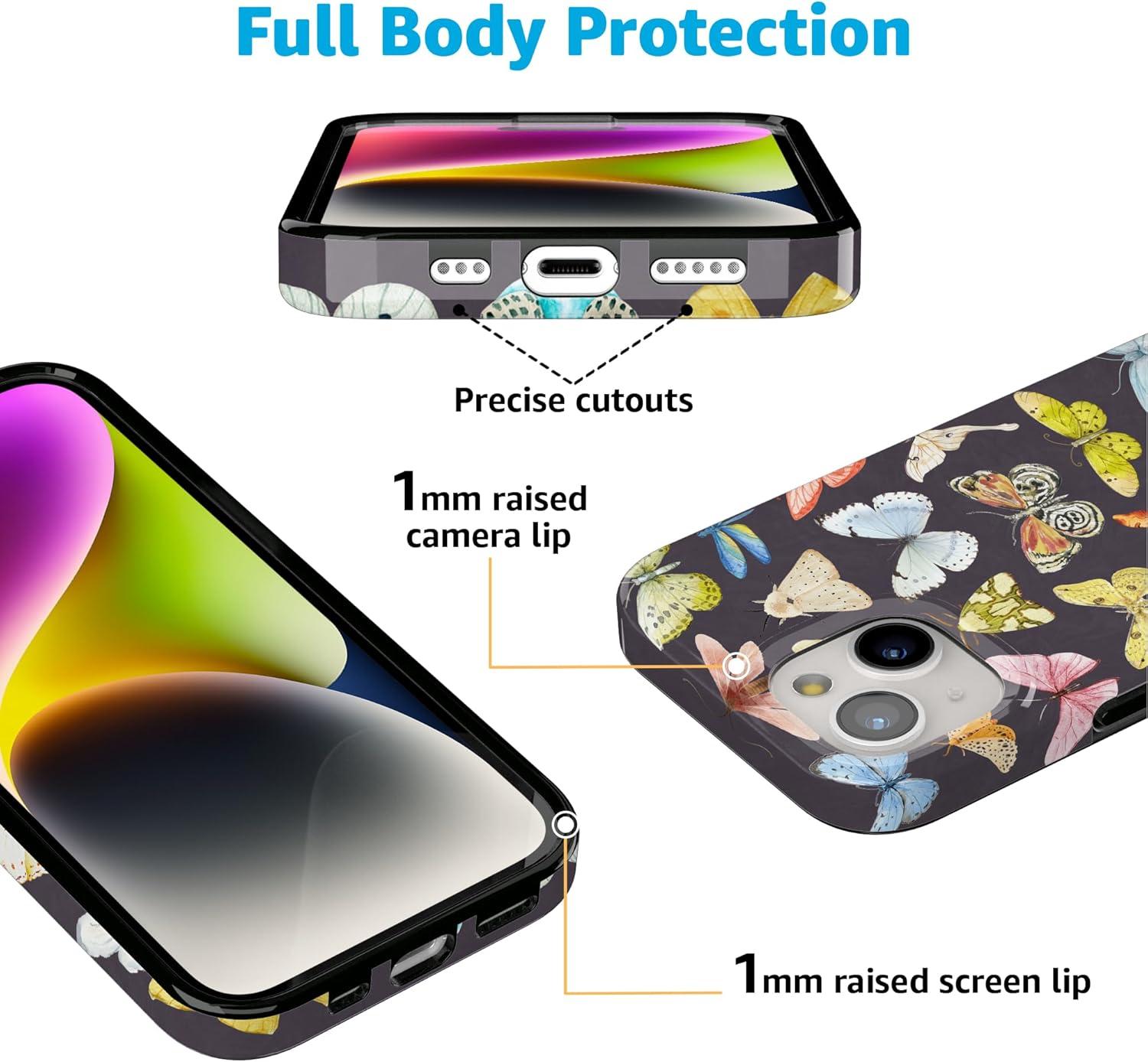 imageCasely iPhone 15 Plus Case Outside the Lines Crayola Marker Compatible with MagSafe Classic Ultra Slim DesignMidnight Monarch Jenna Palek x Casely