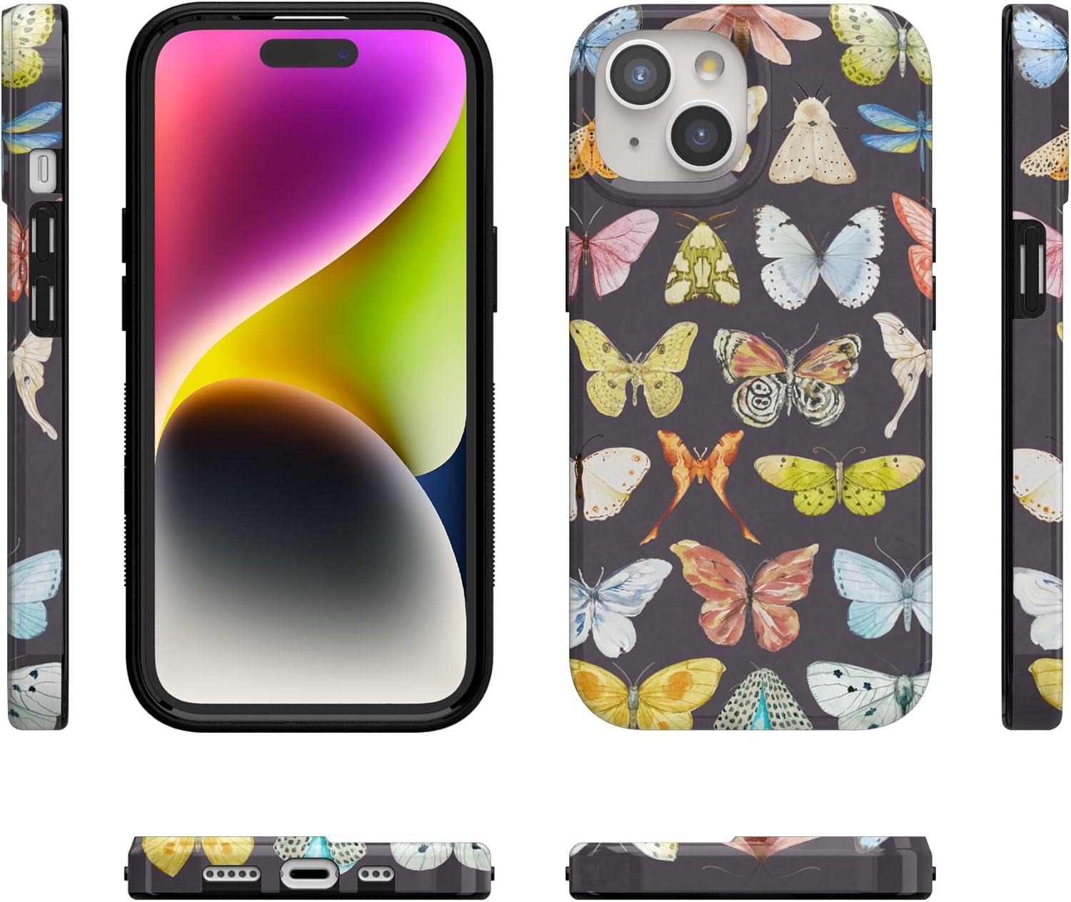 imageCasely iPhone 15 Plus Case Outside the Lines Crayola Marker Compatible with MagSafe Classic Ultra Slim DesignMidnight Monarch Jenna Palek x Casely