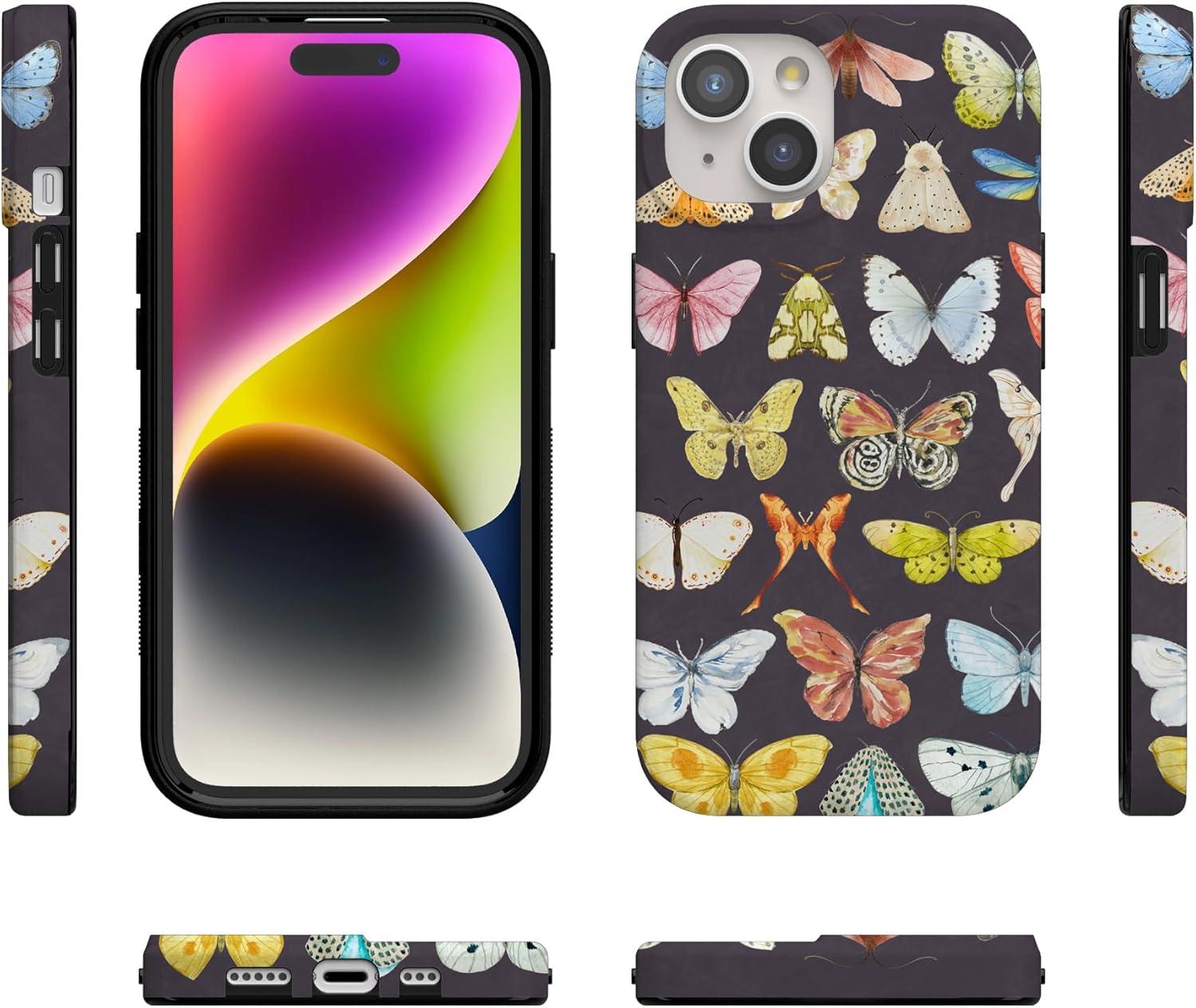 imageCasely iPhone 15 Plus Case Outside the Lines Crayola Marker Compatible with MagSafe Classic Ultra Slim DesignMidnight Monarch Jenna Palek x Casely