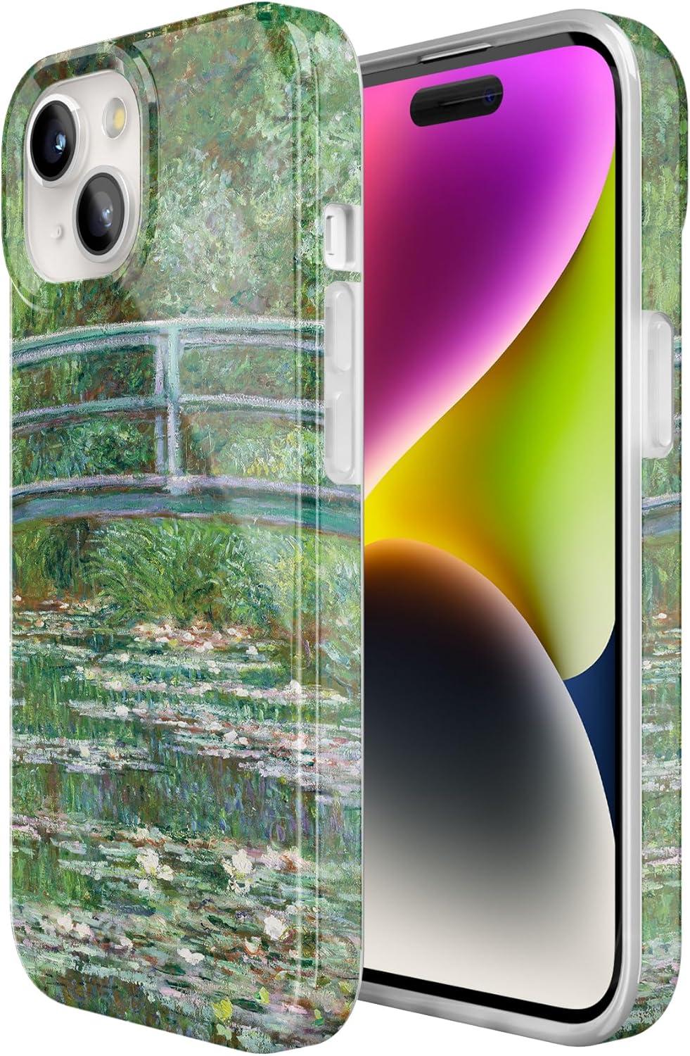 imageCasely iPhone 15 Plus Case Outside the Lines Crayola Marker Compatible with MagSafe Classic Ultra Slim DesignMonets Bridge The Met Museum