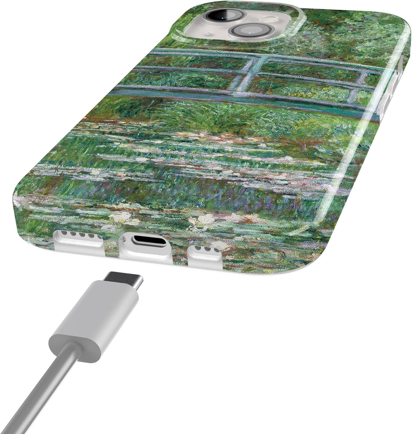 imageCasely iPhone 15 Plus Case Outside the Lines Crayola Marker Compatible with MagSafe Classic Ultra Slim DesignMonets Bridge The Met Museum