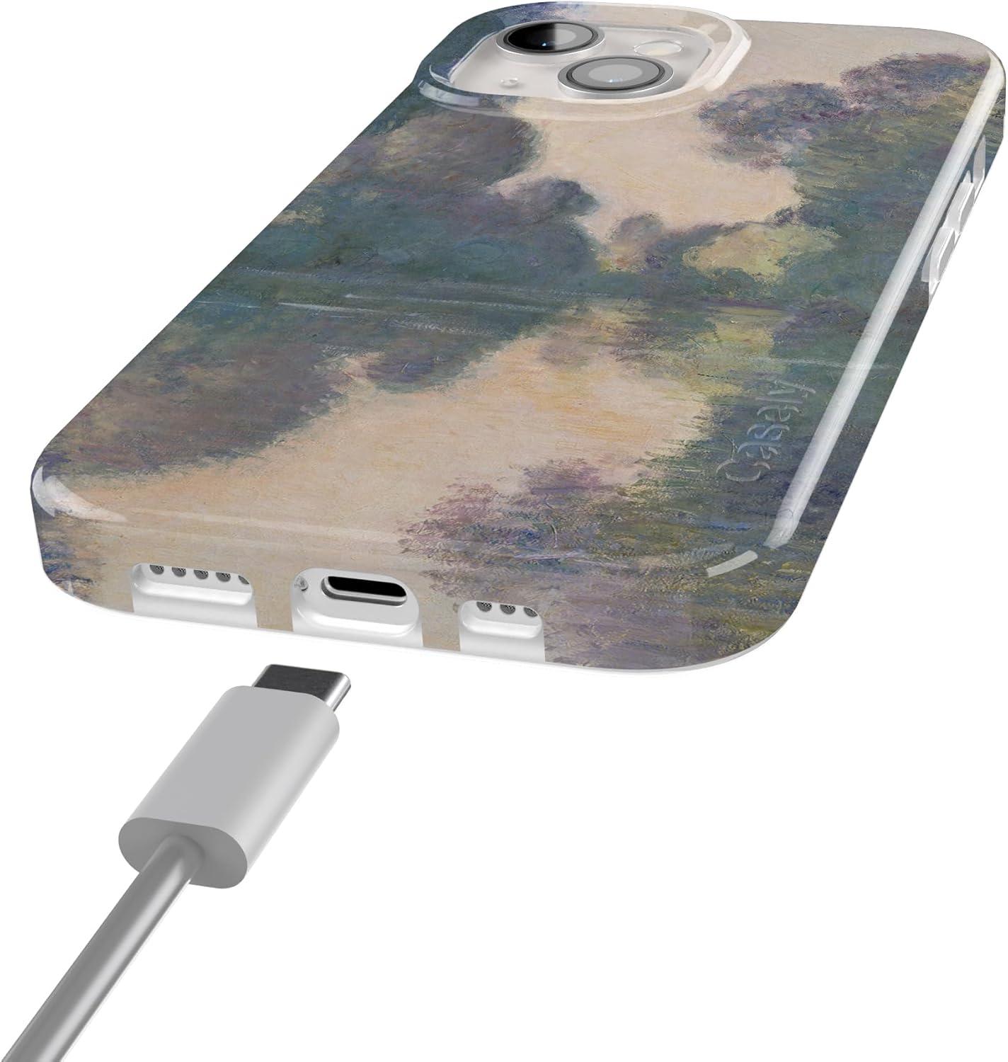 imageCasely iPhone 15 Plus Case Outside the Lines Crayola Marker Compatible with MagSafe Classic Ultra Slim DesignMonets Morning The Met Museum
