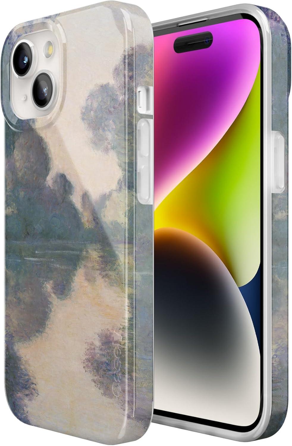 imageCasely iPhone 15 Plus Case Outside the Lines Crayola Marker Compatible with MagSafe Classic Ultra Slim DesignMonets Morning The Met Museum