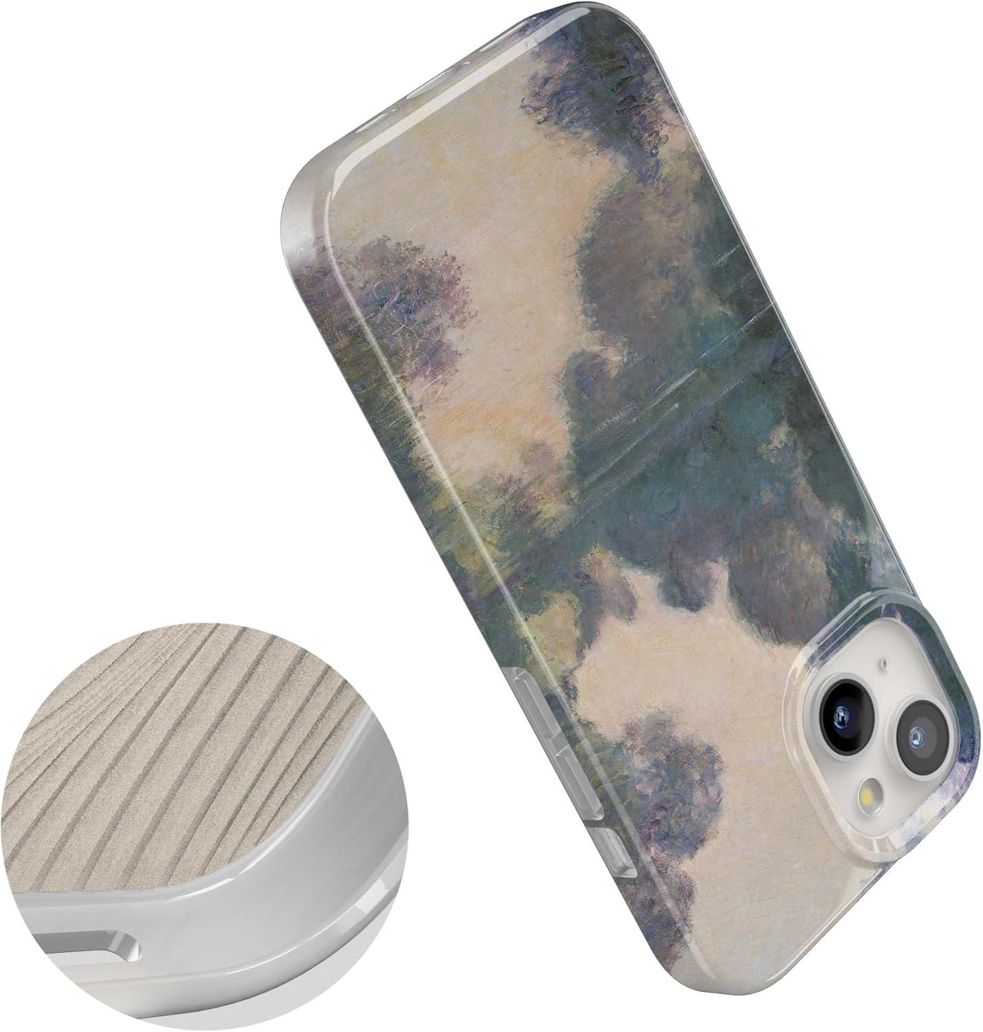 imageCasely iPhone 15 Plus Case Outside the Lines Crayola Marker Compatible with MagSafe Classic Ultra Slim DesignMonets Morning The Met Museum