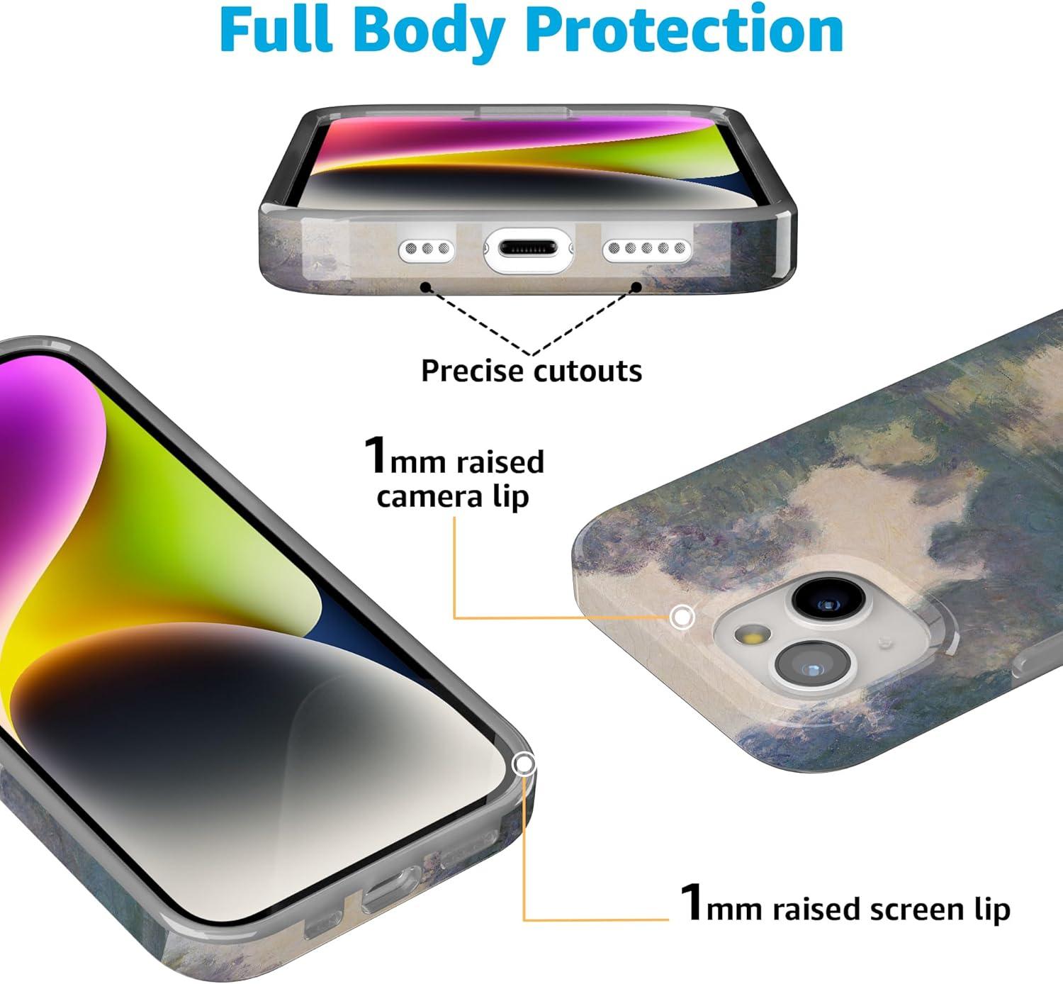 imageCasely iPhone 15 Plus Case Outside the Lines Crayola Marker Compatible with MagSafe Classic Ultra Slim DesignMonets Morning The Met Museum