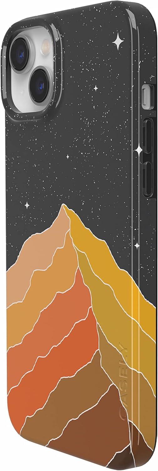 imageCasely iPhone 15 Plus Case Outside the Lines Crayola Marker Compatible with MagSafe Classic Ultra Slim DesignNight Skies Mountain Starlight