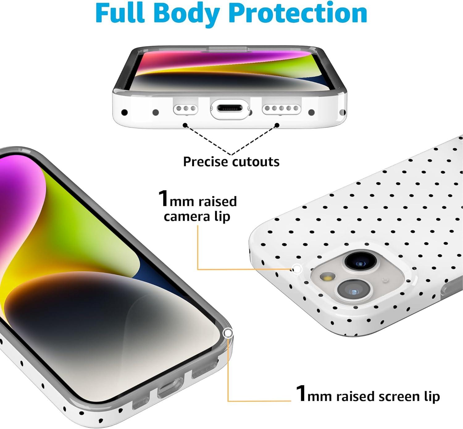 imageCasely iPhone 15 Plus Case Outside the Lines Crayola Marker Compatible with MagSafe Classic Ultra Slim DesignOn the Dot White Polka Dot