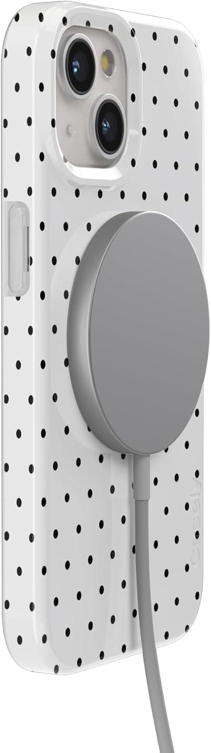 imageCasely iPhone 15 Plus Case Outside the Lines Crayola Marker Compatible with MagSafe Classic Ultra Slim DesignOn the Dot White Polka Dot