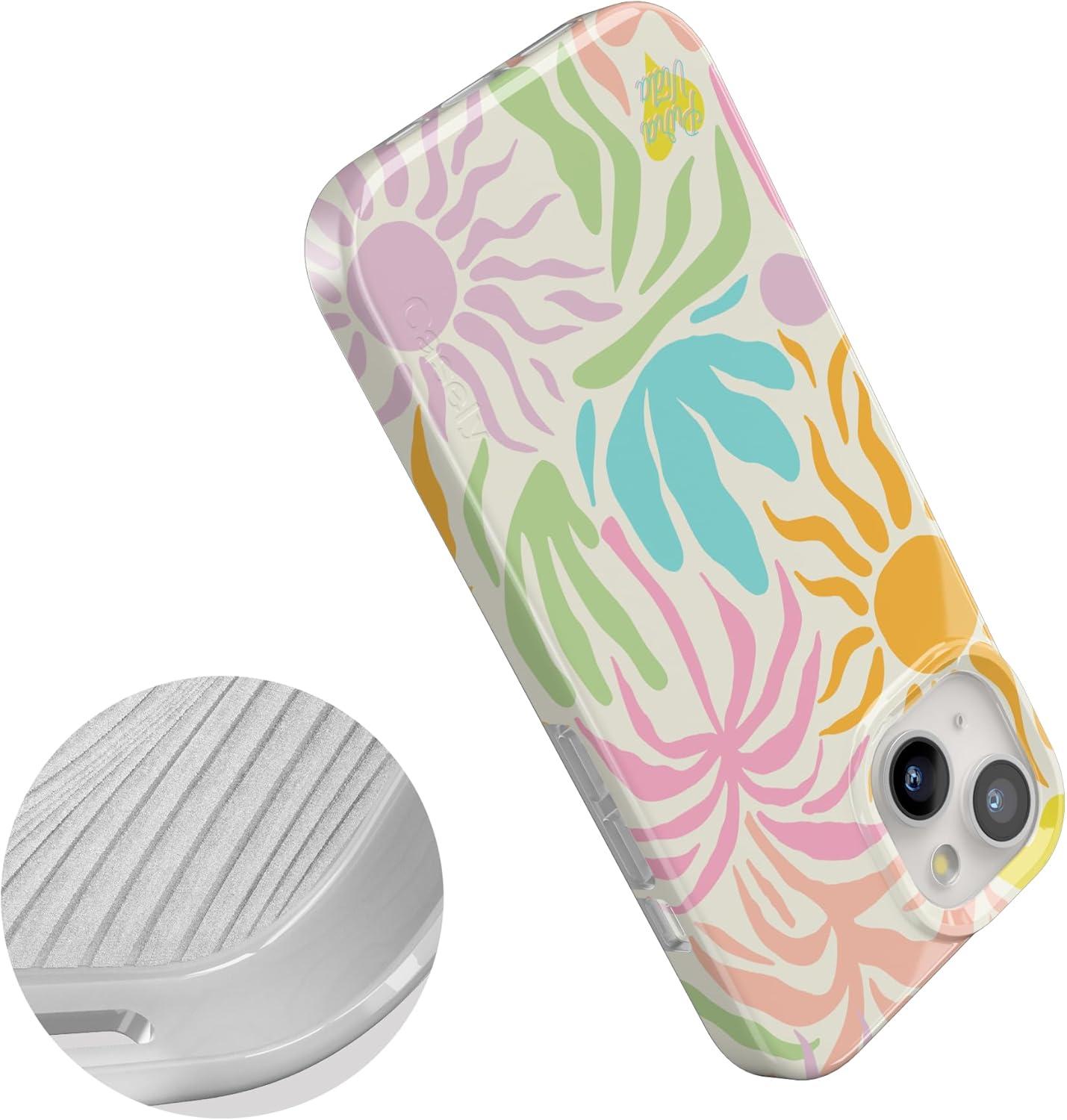 imageCasely iPhone 15 Plus Case Outside the Lines Crayola Marker Compatible with MagSafe Classic Ultra Slim DesignPura Vida Oasis