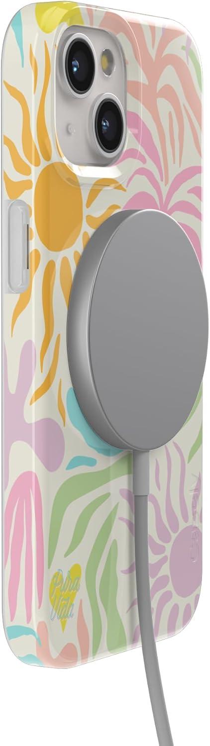 imageCasely iPhone 15 Plus Case Outside the Lines Crayola Marker Compatible with MagSafe Classic Ultra Slim DesignPura Vida Oasis