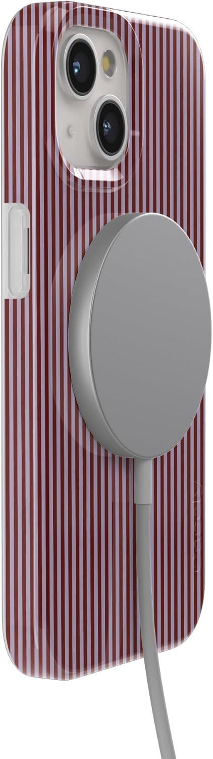 imageCasely iPhone 15 Plus Case Outside the Lines Crayola Marker Compatible with MagSafe Classic Ultra Slim DesignStripes and the City Tiny Pinstripe