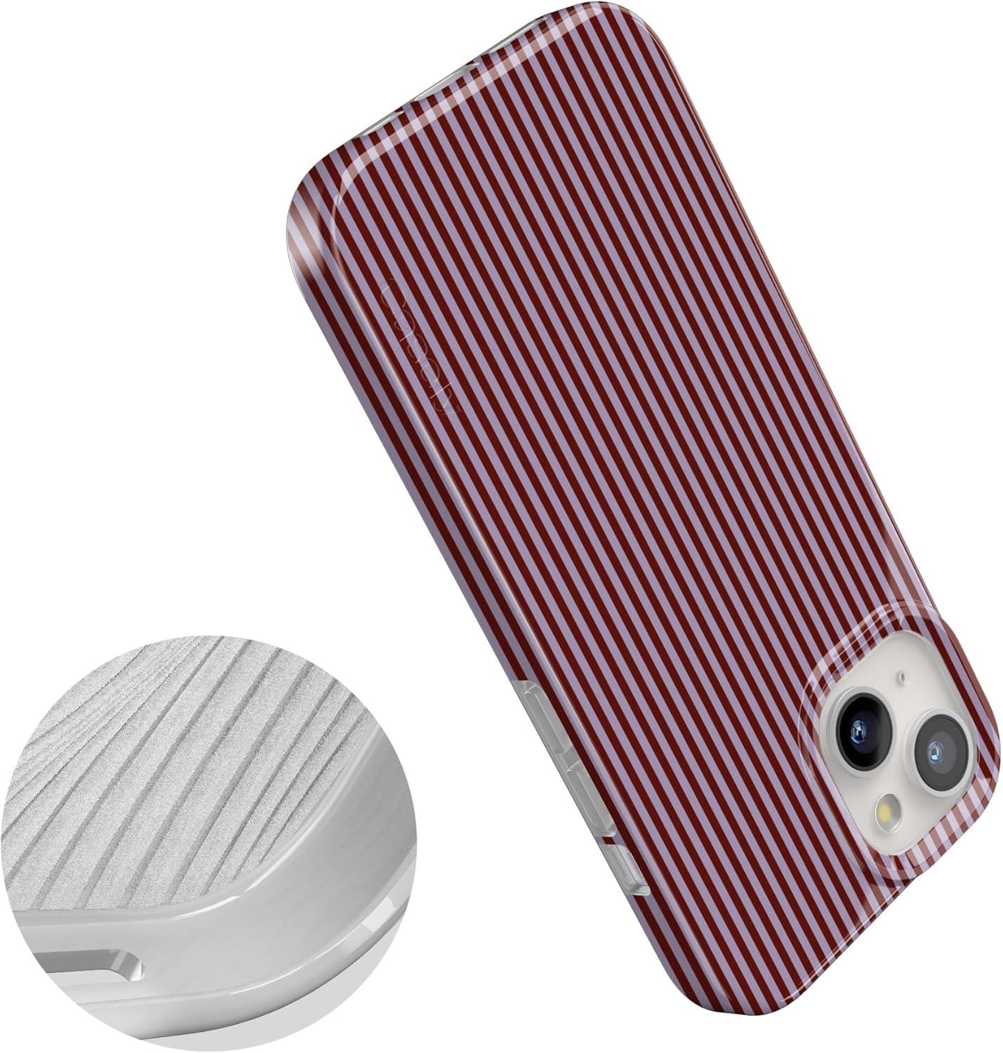 imageCasely iPhone 15 Plus Case Outside the Lines Crayola Marker Compatible with MagSafe Classic Ultra Slim DesignStripes and the City Tiny Pinstripe