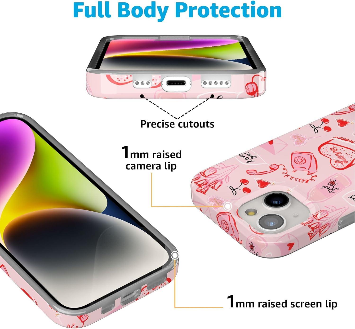 imageCasely iPhone 15 Plus Case Outside the Lines Crayola Marker Compatible with MagSafe Classic Ultra Slim DesignThats Amore Valentines
