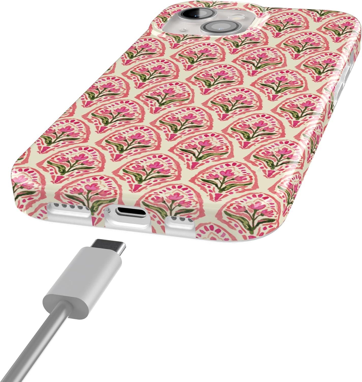 imageCasely iPhone 15 Plus Case Outside the Lines Crayola Marker Compatible with MagSafe Classic Ultra Slim DesignTulip Tapestry Jenna Palek x Casely
