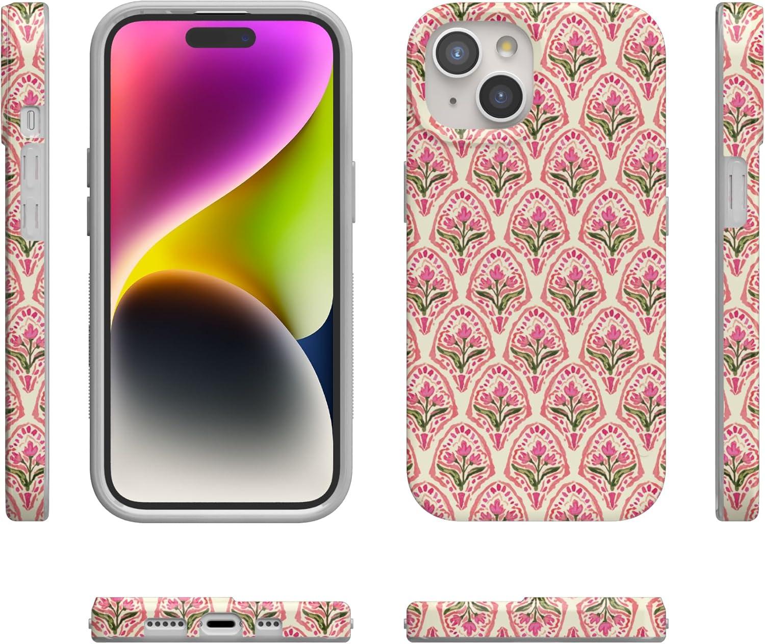 imageCasely iPhone 15 Plus Case Outside the Lines Crayola Marker Compatible with MagSafe Classic Ultra Slim DesignTulip Tapestry Jenna Palek x Casely