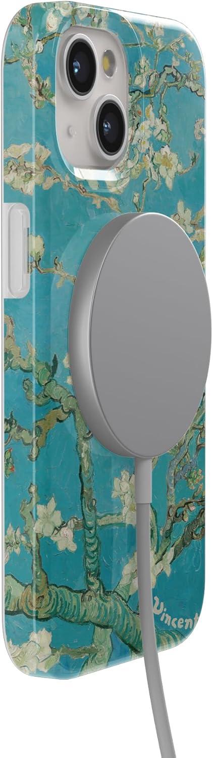 imageCasely iPhone 15 Plus Case Outside the Lines Crayola Marker Compatible with MagSafe Classic Ultra Slim DesignVan Gogh Almond Blossom Floral