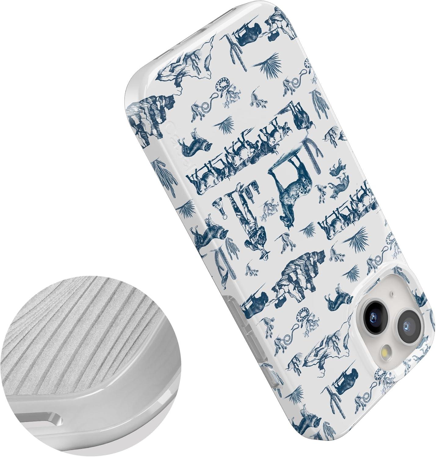 imageCasely iPhone 15 Plus Case Outside the Lines Crayola Marker Compatible with MagSafe Classic Ultra Slim DesignWild West Adventure Desert