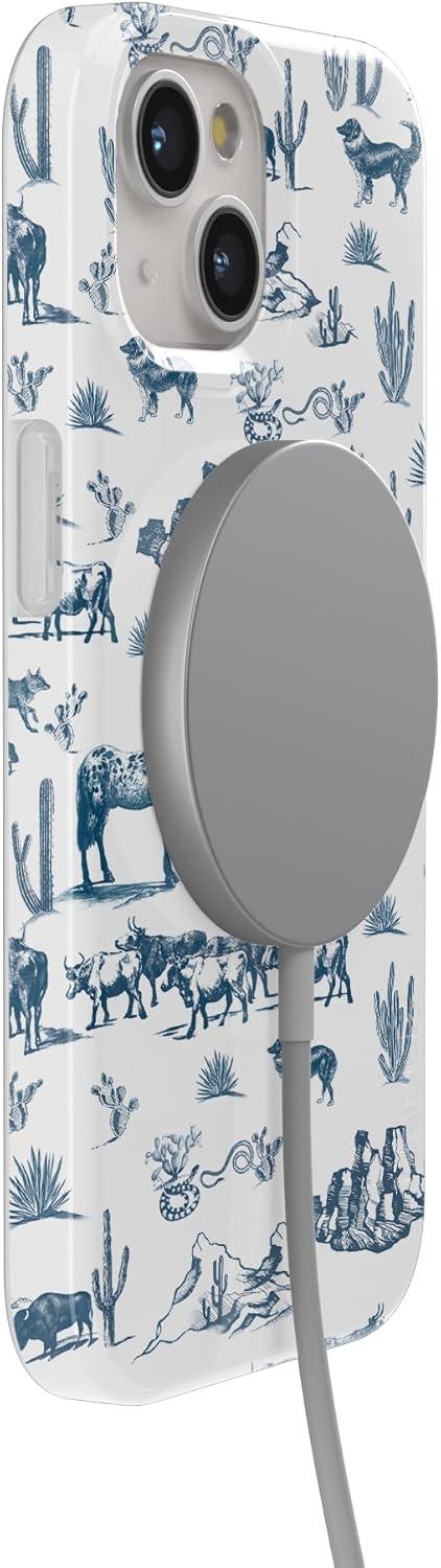 imageCasely iPhone 15 Plus Case Outside the Lines Crayola Marker Compatible with MagSafe Classic Ultra Slim DesignWild West Adventure Desert