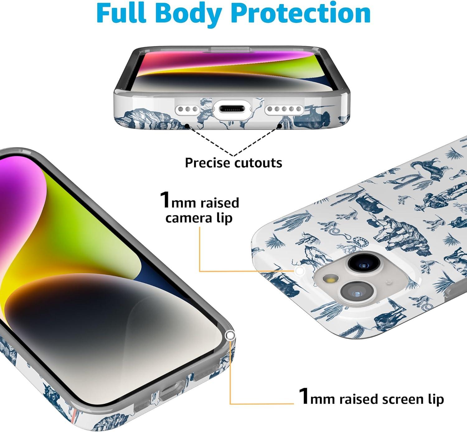 imageCasely iPhone 15 Plus Case Outside the Lines Crayola Marker Compatible with MagSafe Classic Ultra Slim DesignWild West Adventure Desert