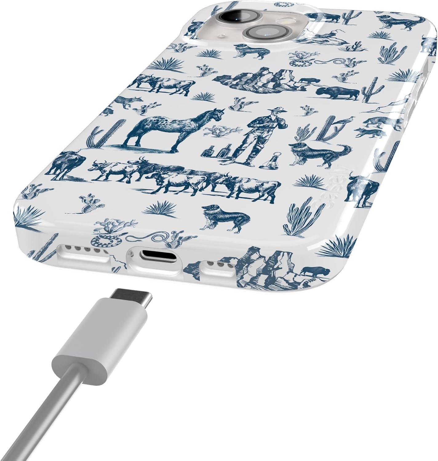 imageCasely iPhone 15 Plus Case Outside the Lines Crayola Marker Compatible with MagSafe Classic Ultra Slim DesignWild West Adventure Desert